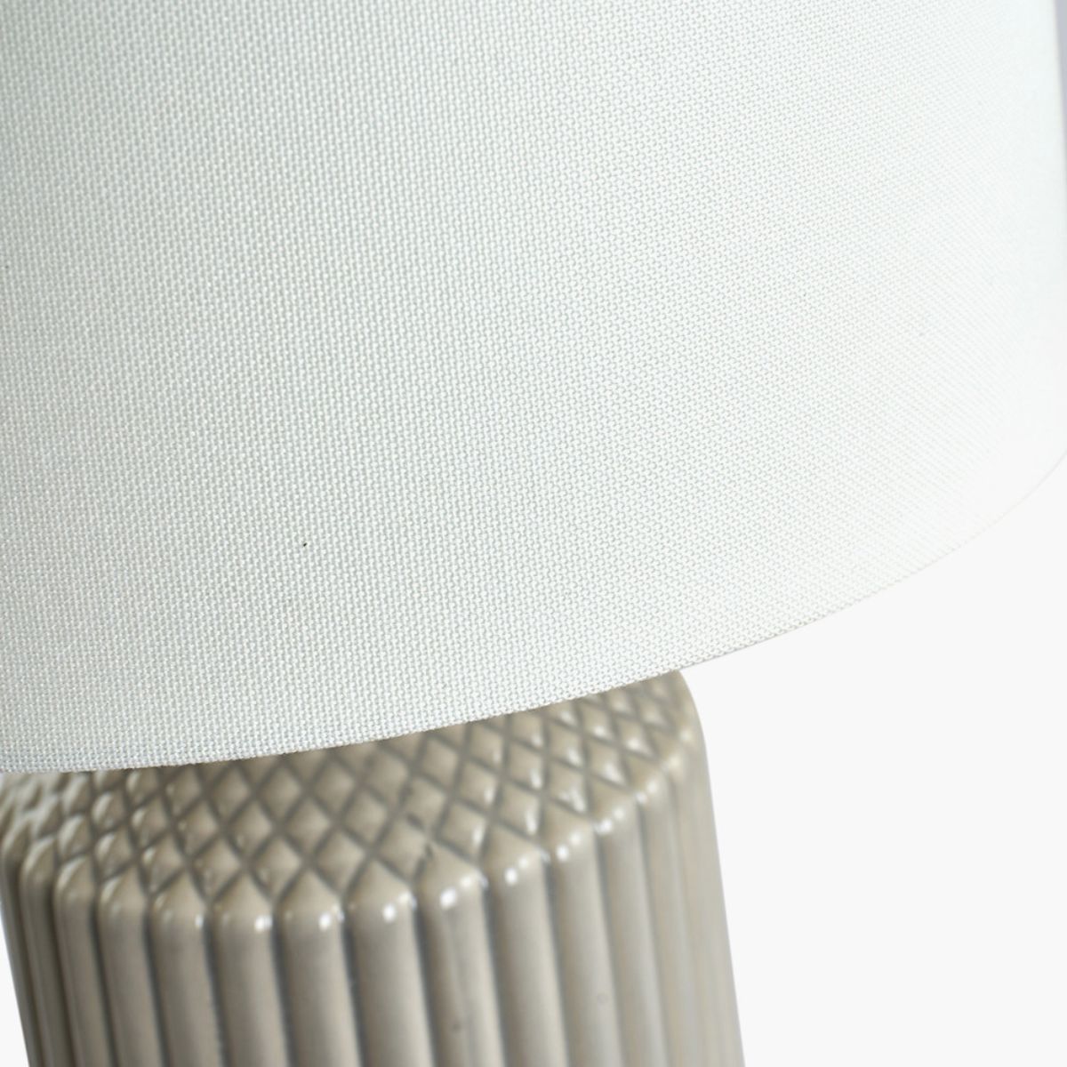 Pacific Lifestyle Meribel Grey Geo Textured Tall Ceramic Table Lamp