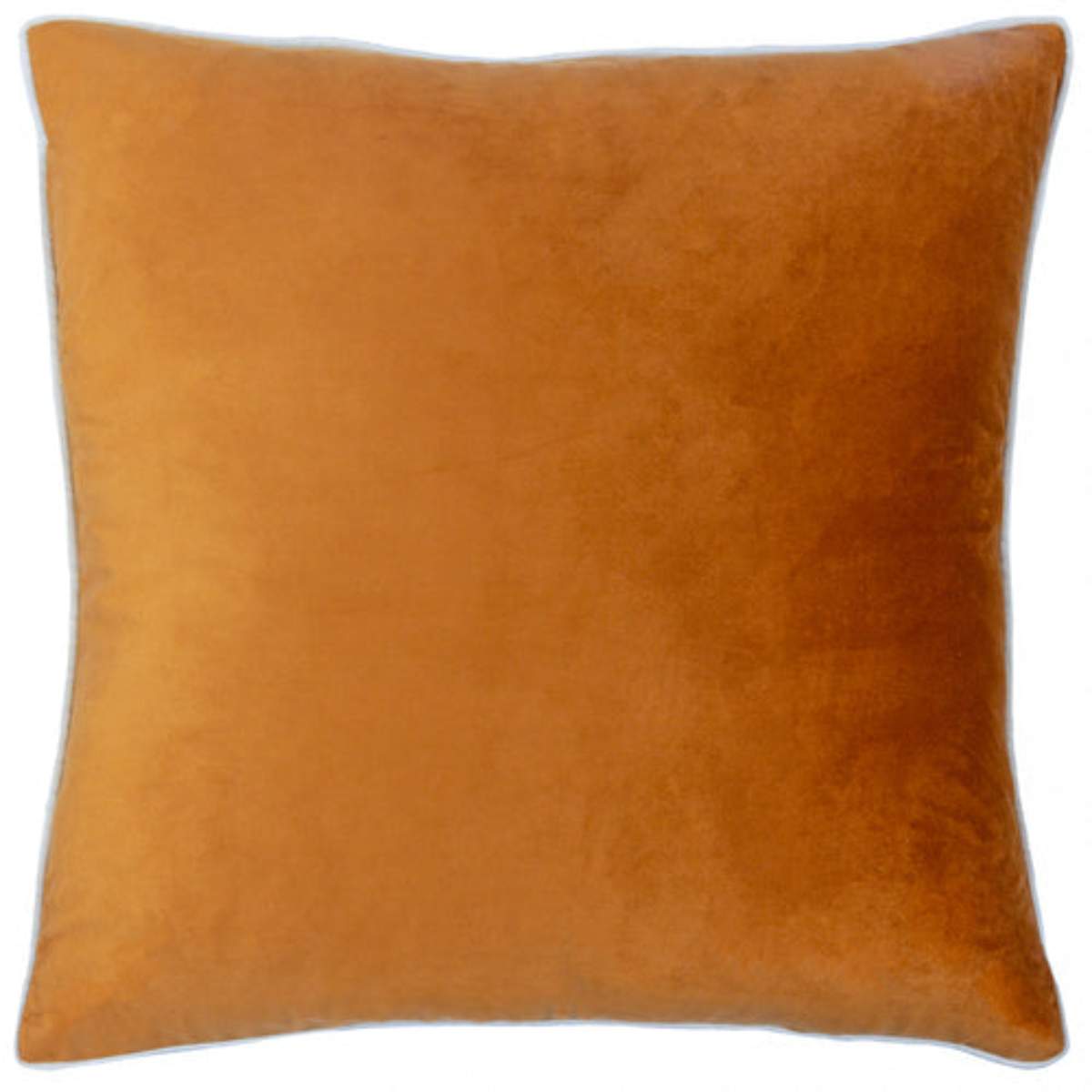 Furn Meridian Velvet Cushion Ginger/Ecru