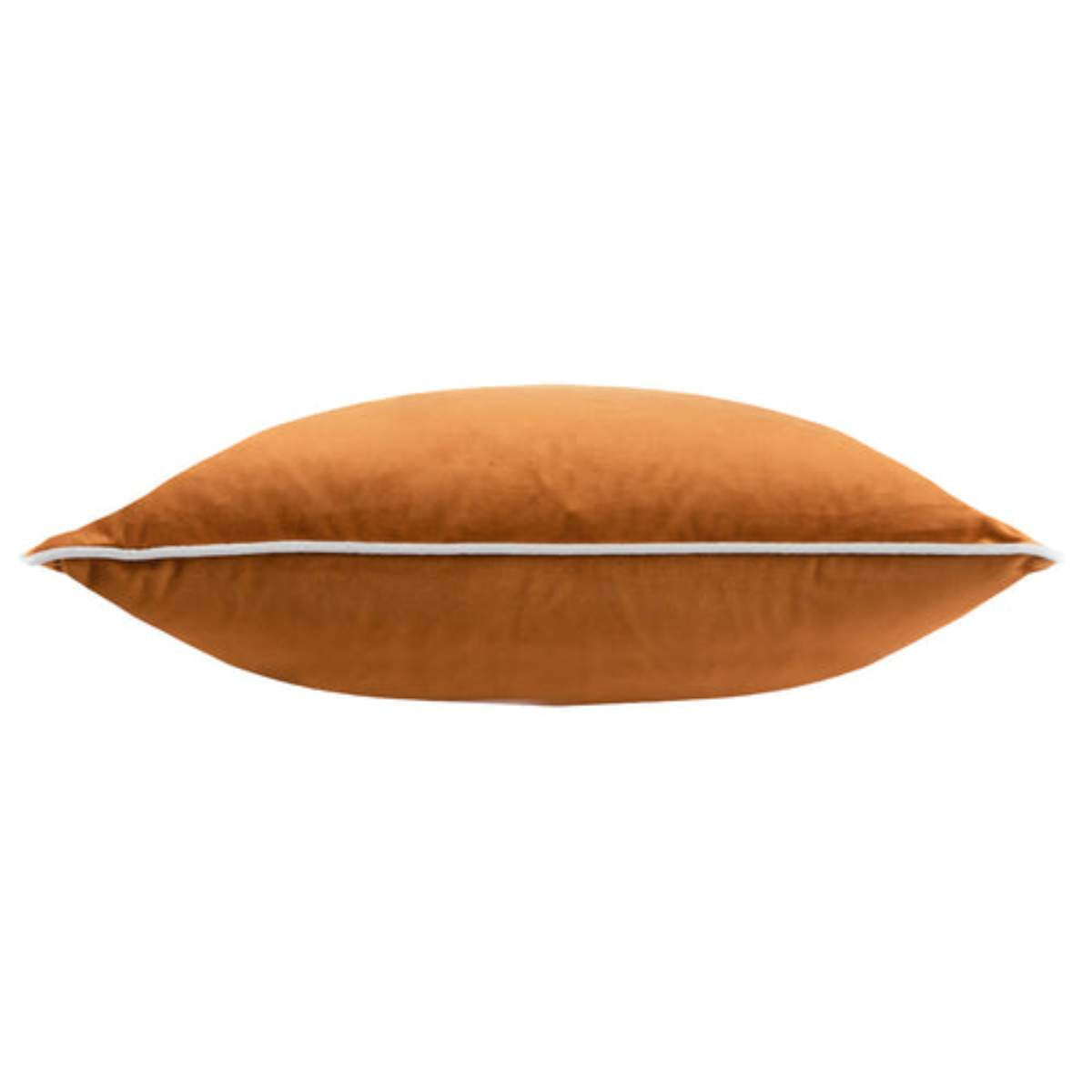 Furn Meridian Velvet Cushion Ginger/Ecru