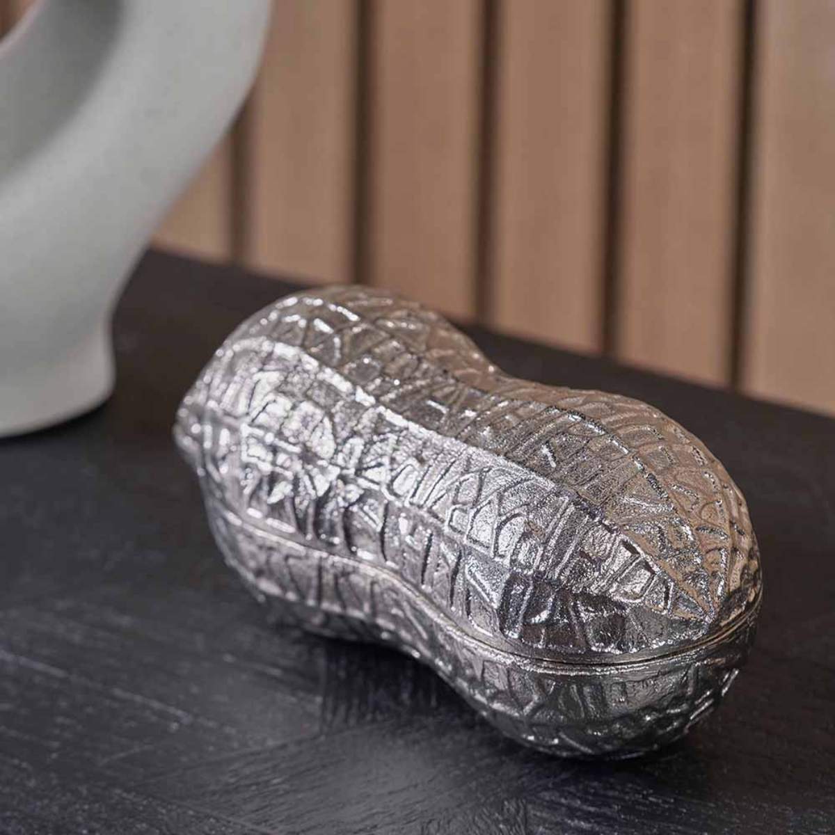 Pacific Lifestyle Metal Peanut Lidded Trinket Bowl