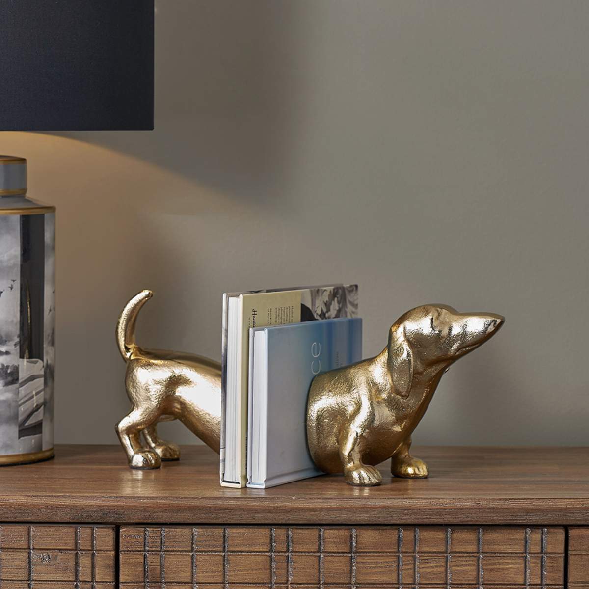 Beau&Co Metal Sausage Dog Book Ends