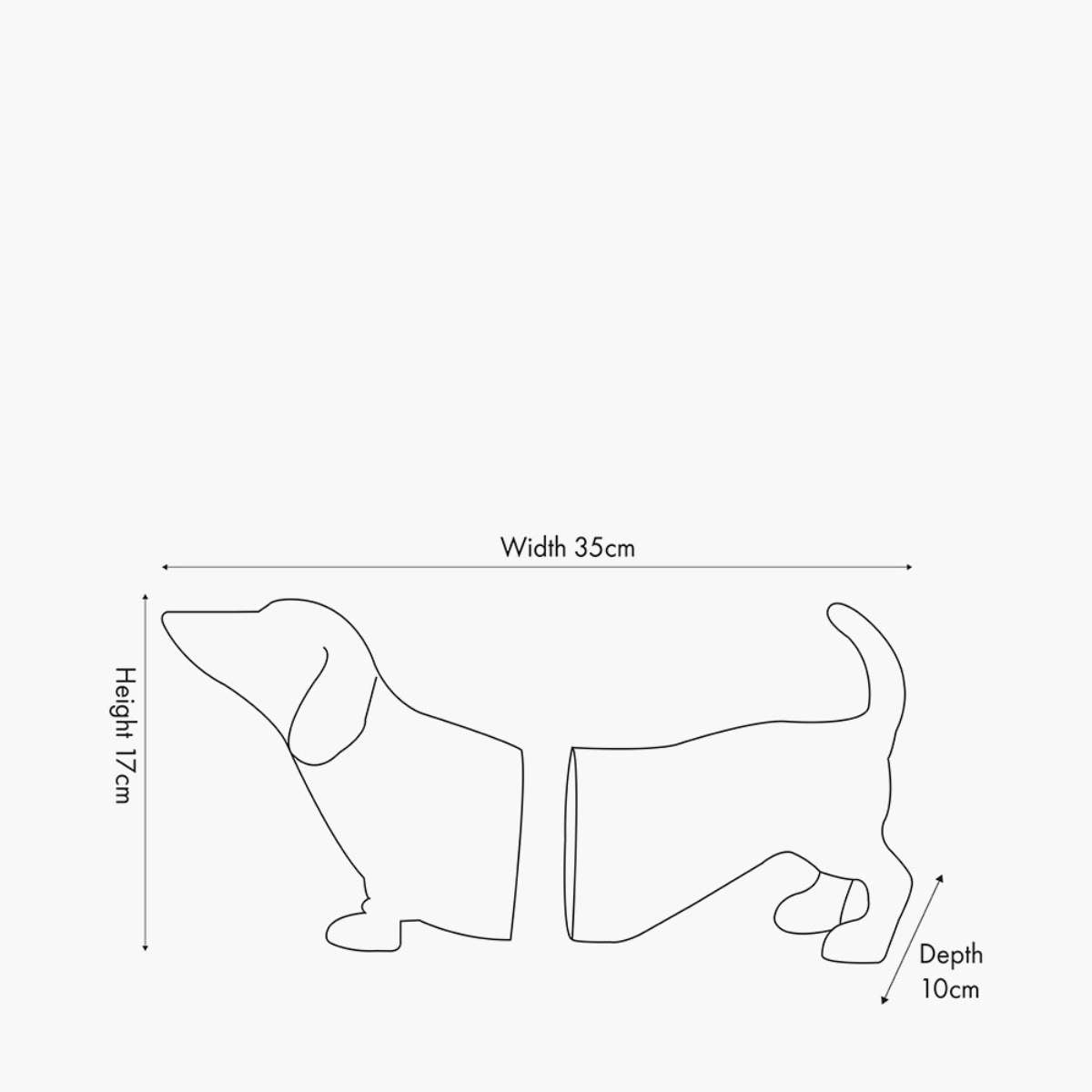 Beau&Co Metal Sausage Dog Book Ends