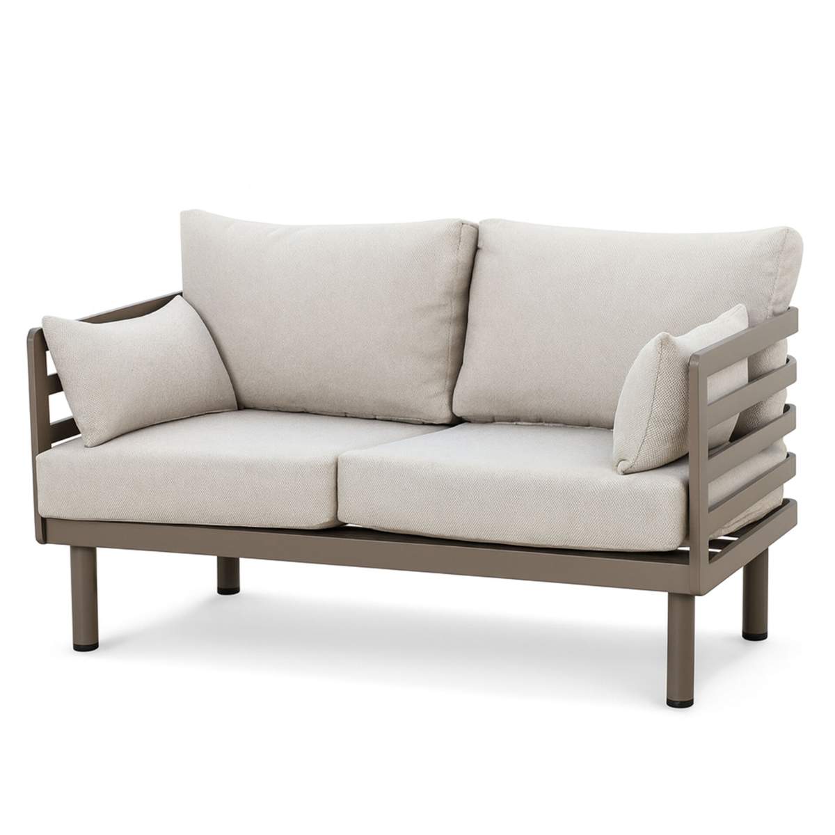 Maze Metro Aluminium 2 Seat Garden Sofa - Café Almond