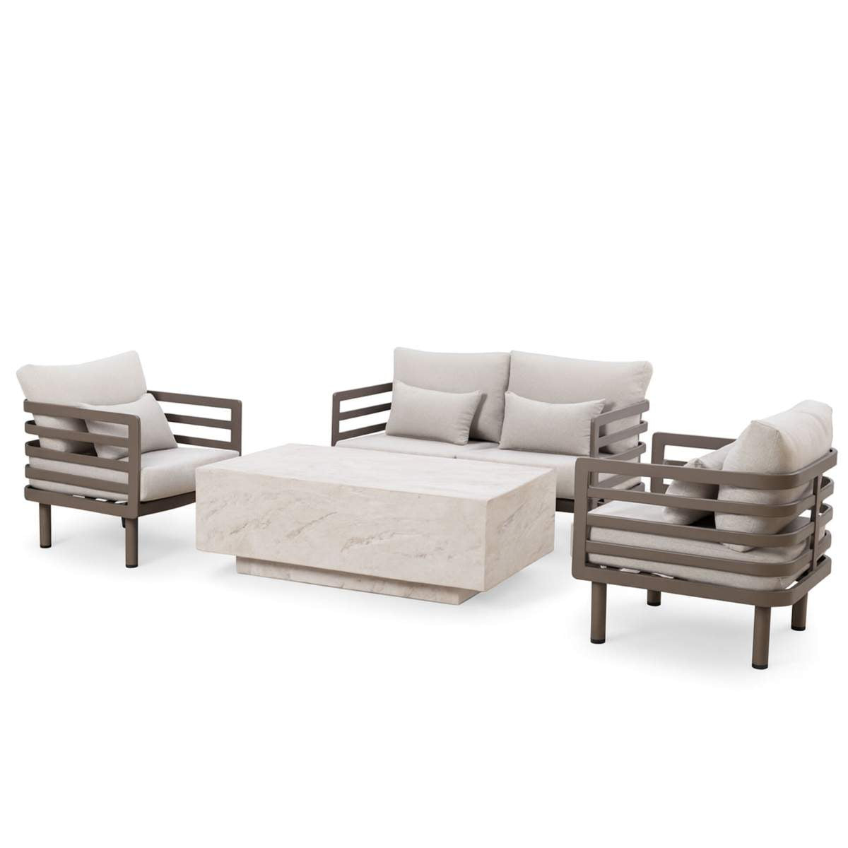 Maze Metro Aluminium 2 Seat Sofa Set