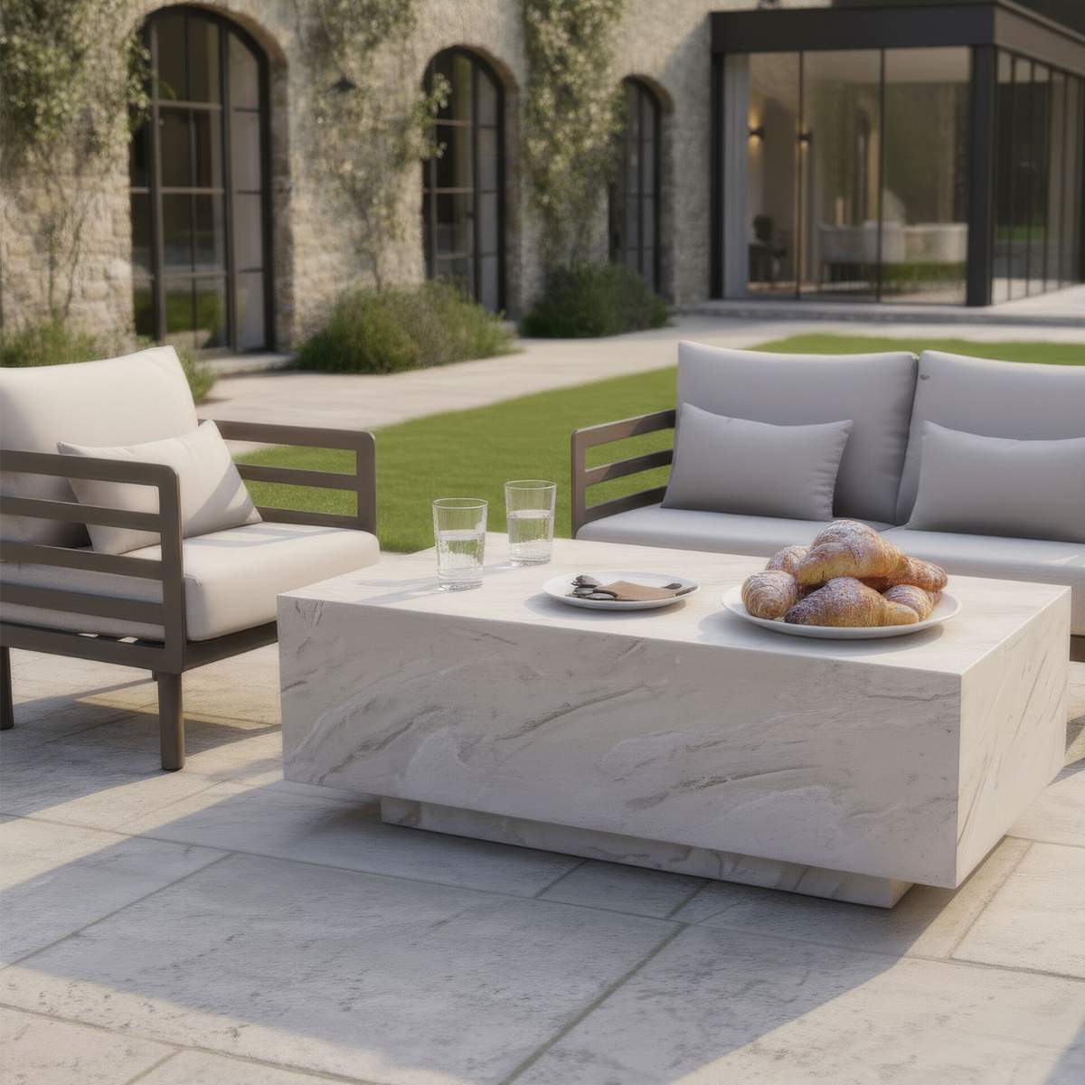 Maze Metro Aluminium 2 Seat Sofa Set
