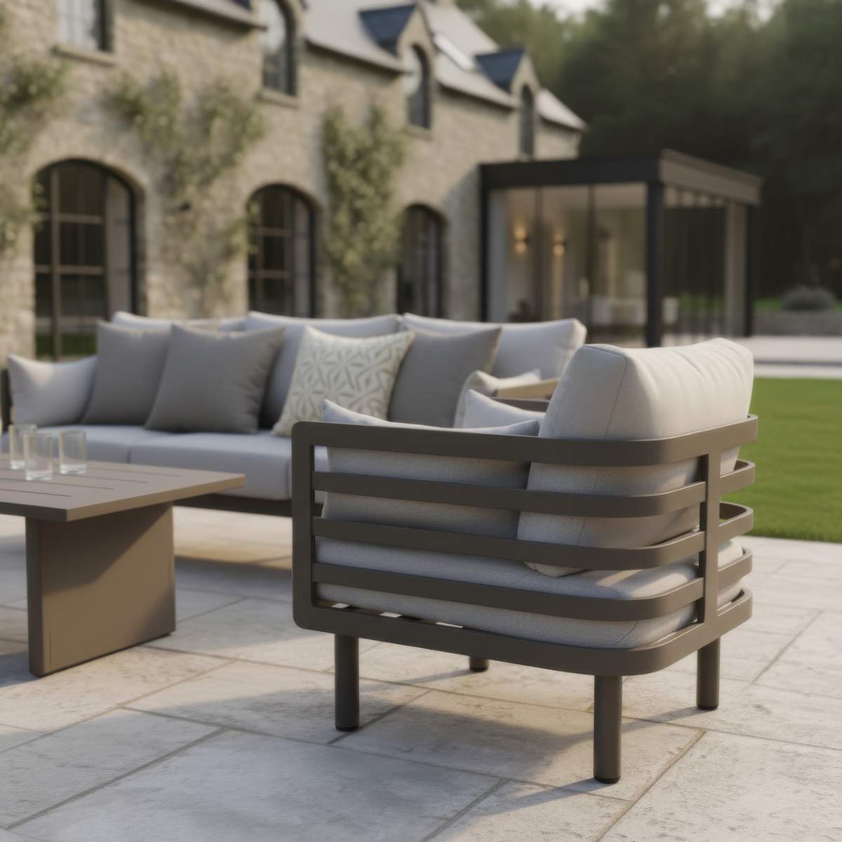 Maze Metro Aluminium 2 Seat Sofa Set
