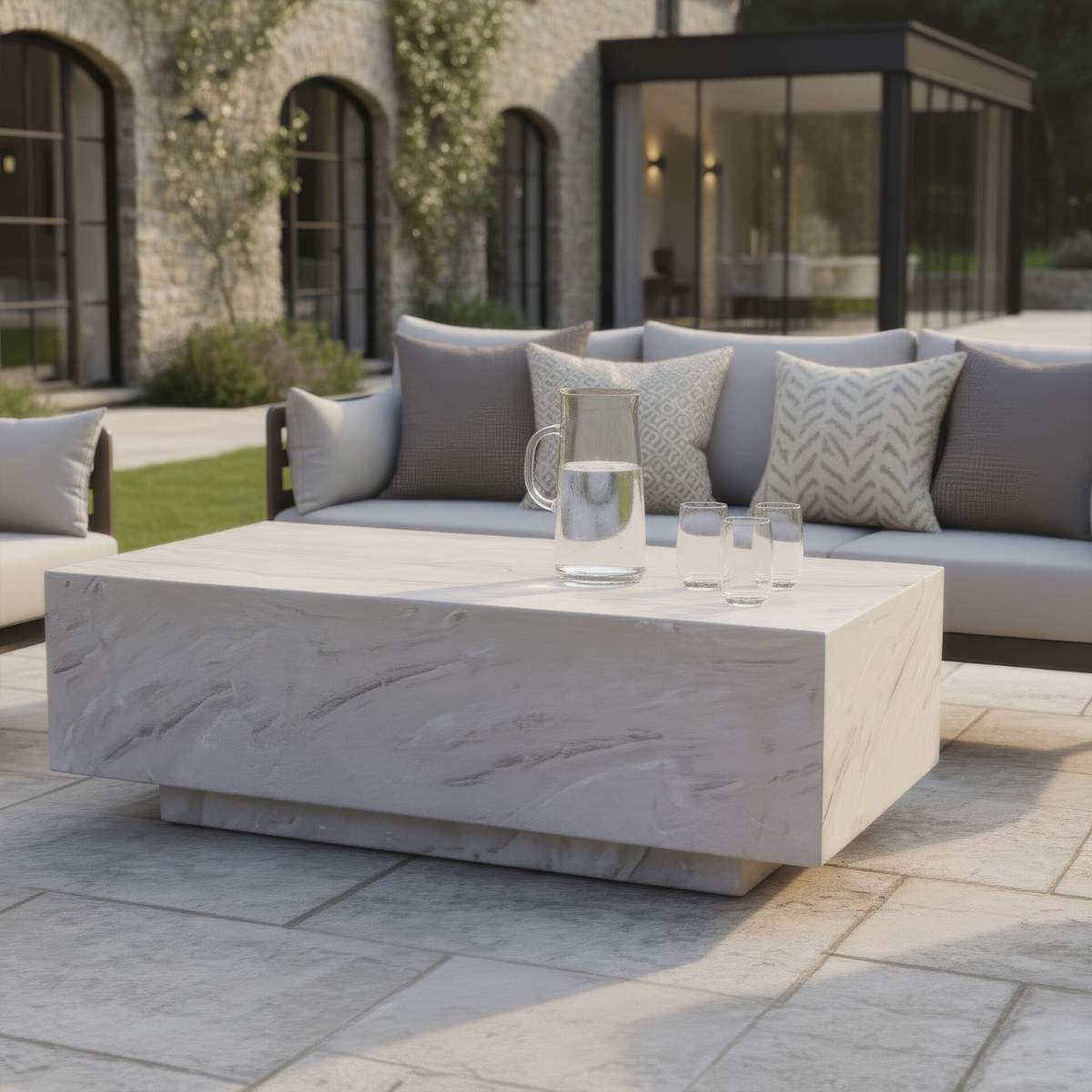 Maze Metro Aluminium 3 Seat Garden Sofa Set