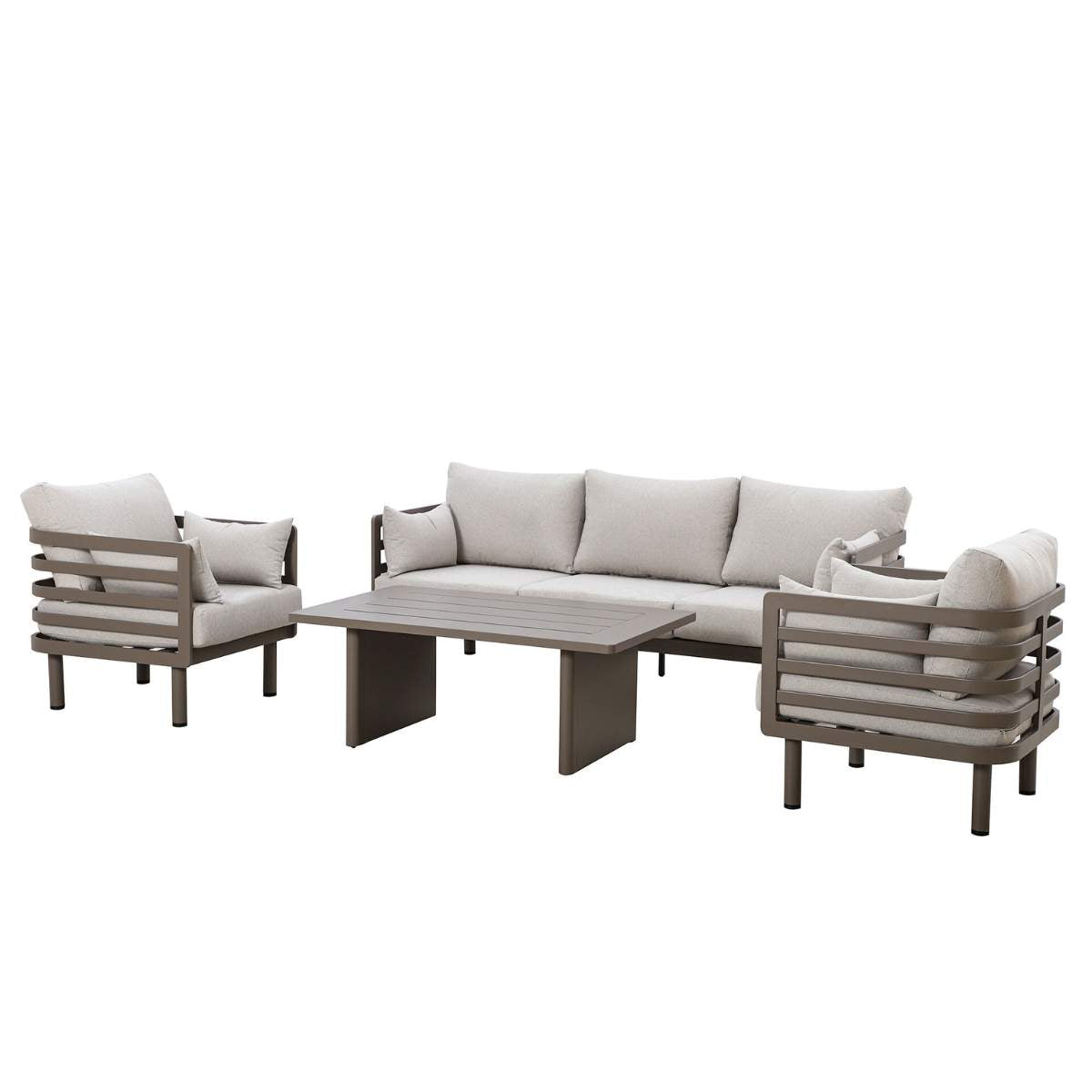 Maze Metro Aluminium 3 Seat Garden Sofa Set