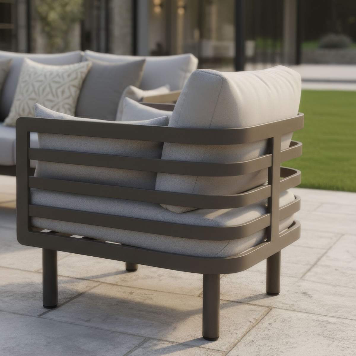 Maze Metro Aluminium 3 Seat Garden Sofa Set