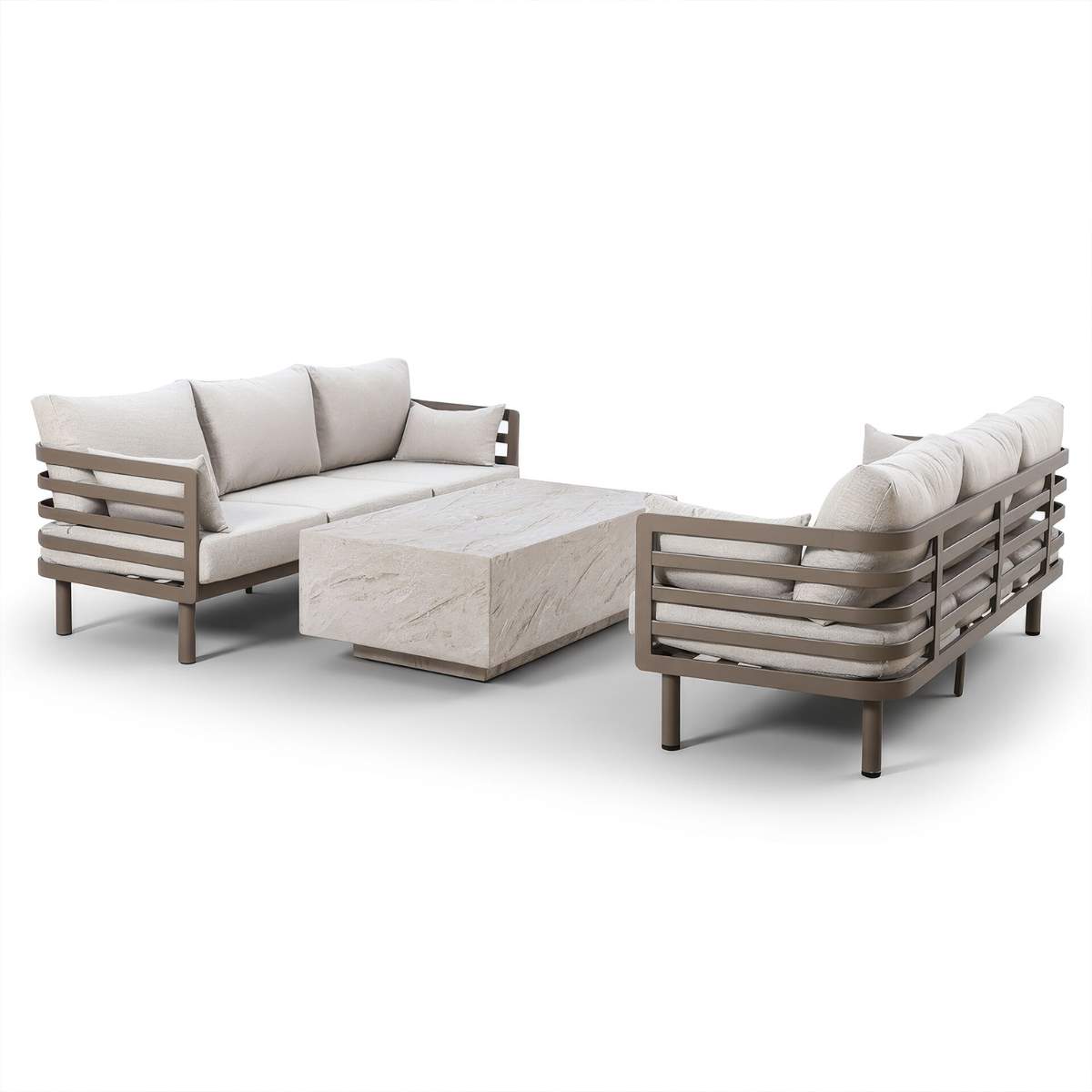 Maze Metro Aluminium 3 Seat Garden Sofa Set