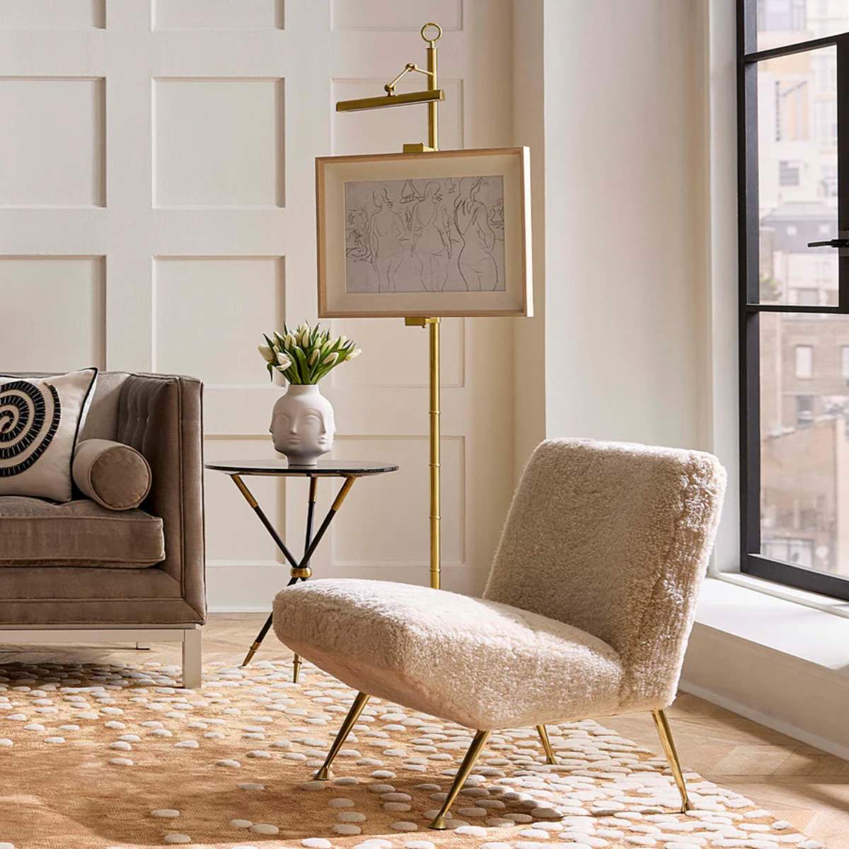 Jonathan Adler Meurice Easel Floor Lamp