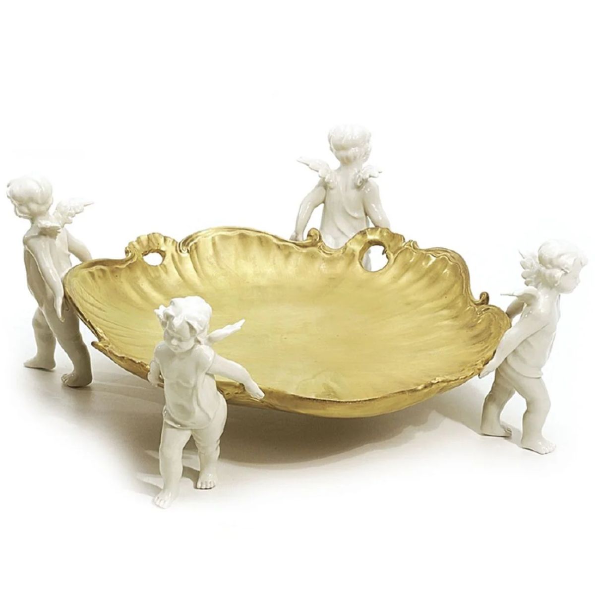 Villari Michelangelo Centrepiece - White & Gold