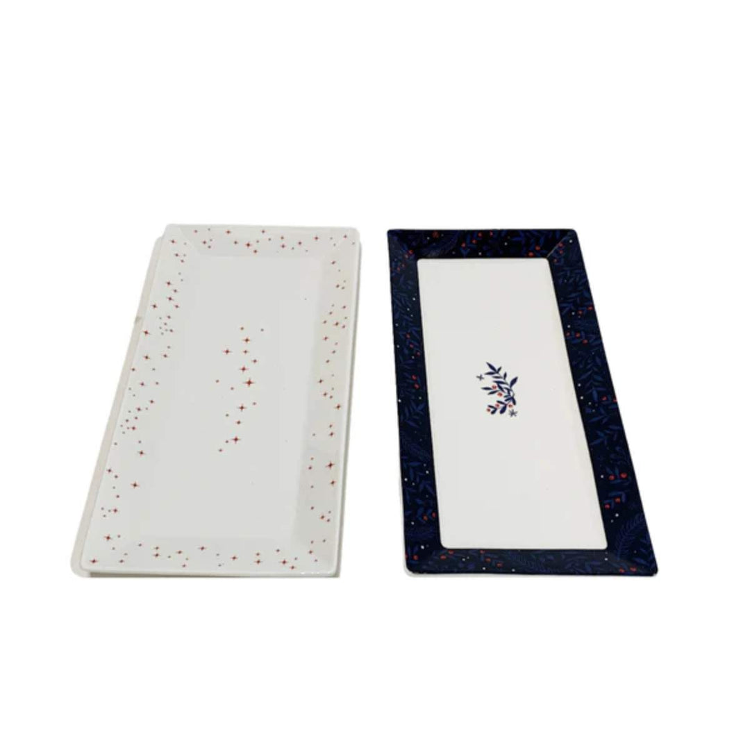 Mindy Brownes Midnight Blue Christmas Platters