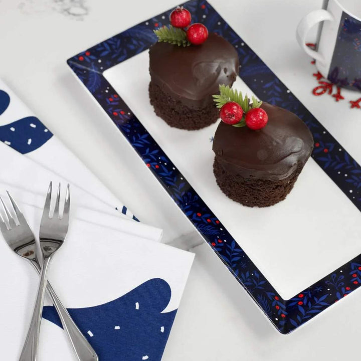 Mindy Brownes Midnight Blue Christmas Platters