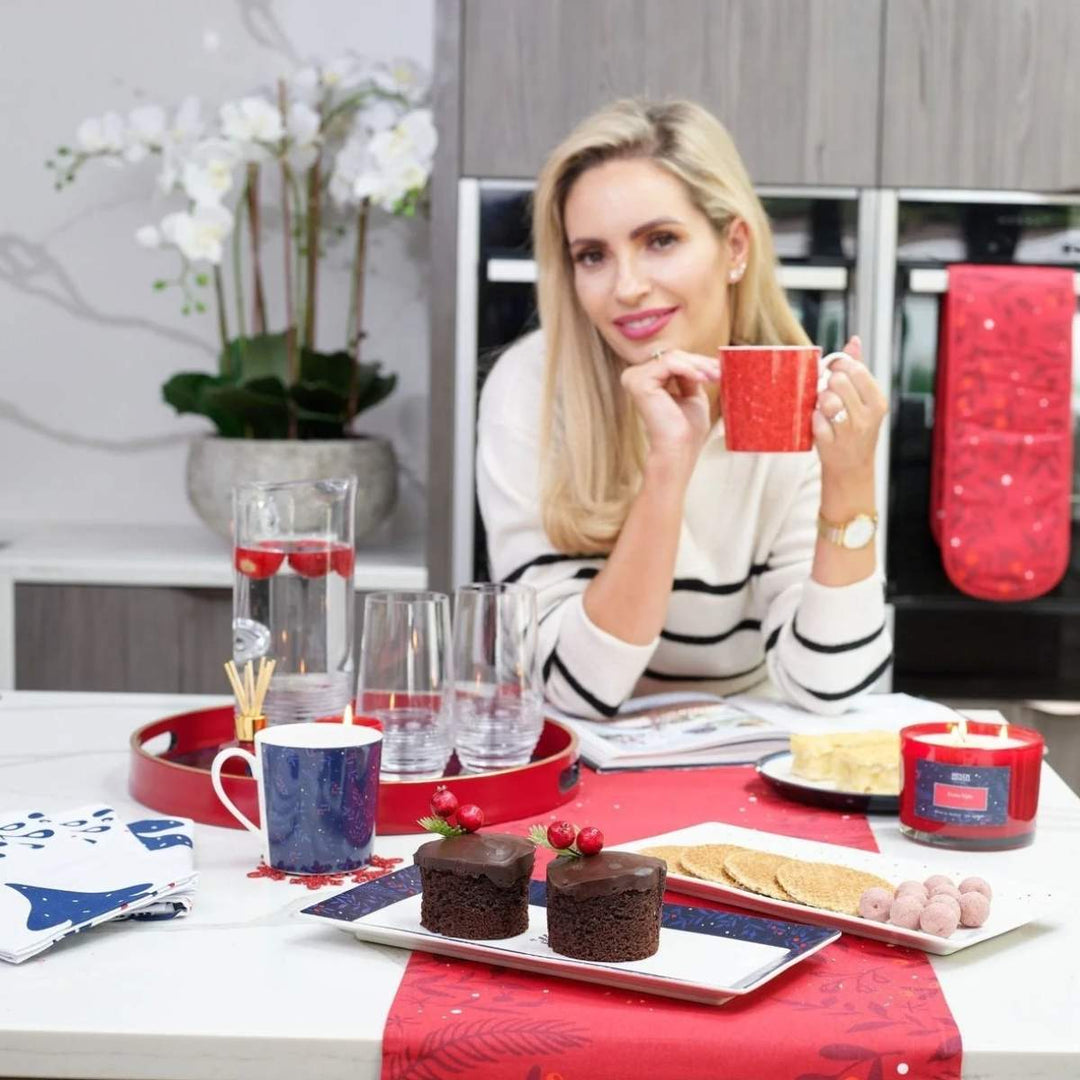 Mindy Brownes Midnight Blue Christmas Platters