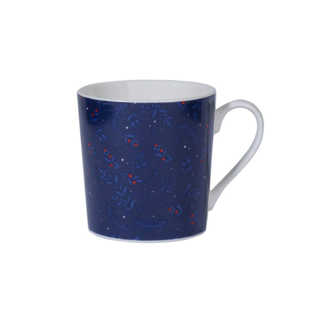 Mindy Brownes Midnight Blue & Red Berry Christmas Cups Set