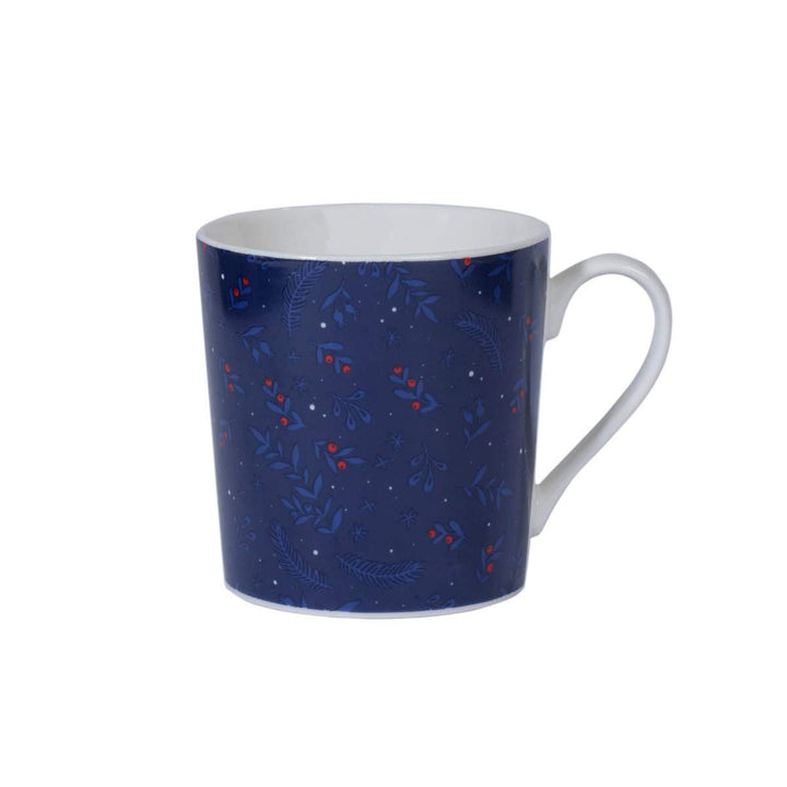 Mindy Brownes Midnight Blue & Red Berry Christmas Cups Set
