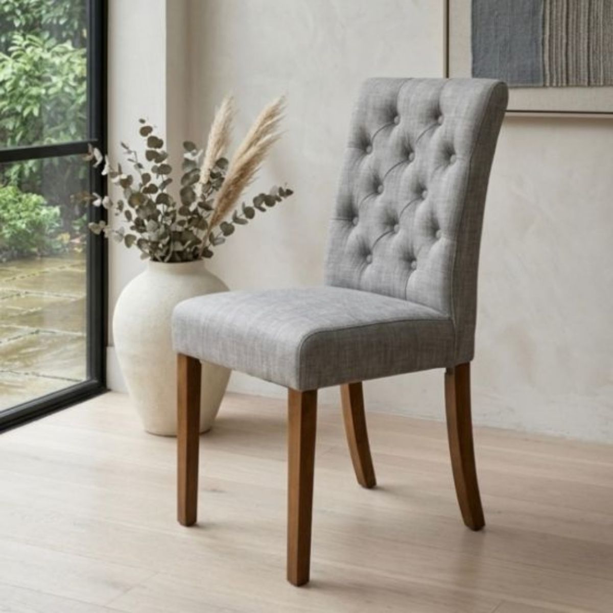 Trade Furniture Milan Button Fabric Dining Chair