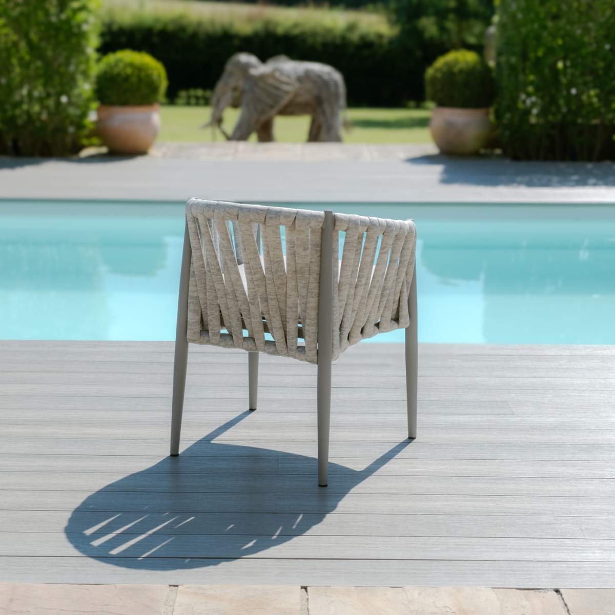 Maze Milan Rope Weave 6 Seat Oval Dining Set