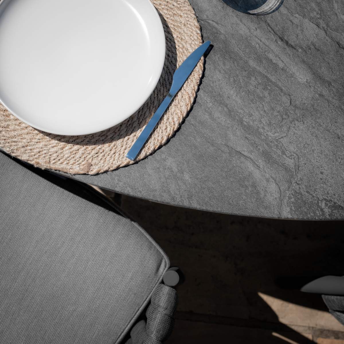 Maze Milan Rope Weave 6 Seat Oval Dining Set