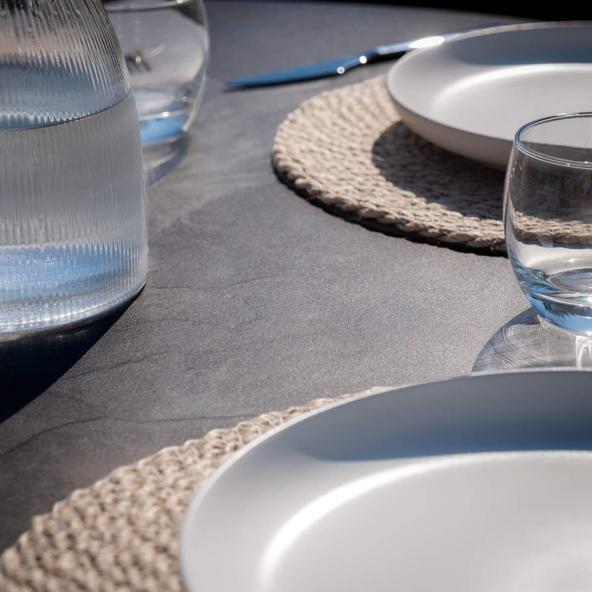Maze Milan Rope Weave 6 Seat Oval Dining Set