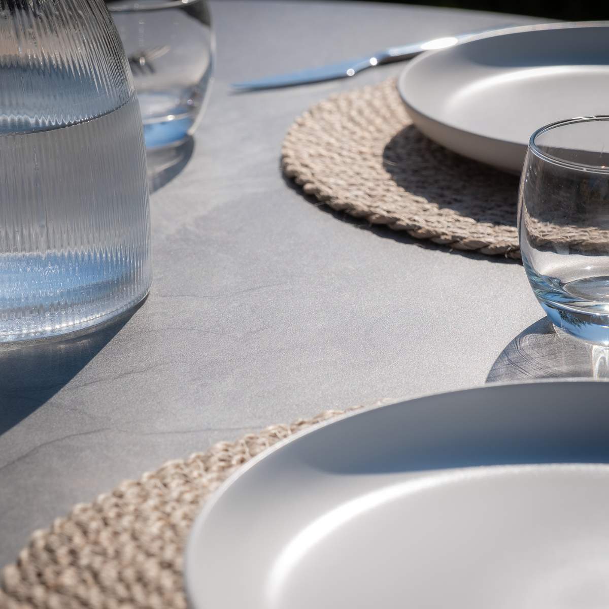 Maze Milan Rope Weave 6 Seat Oval Dining Set