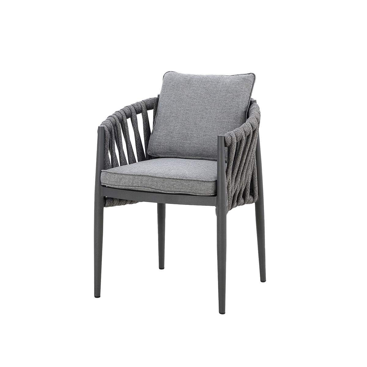 Maze Milan Rope Weave Pair of Dining Chairs