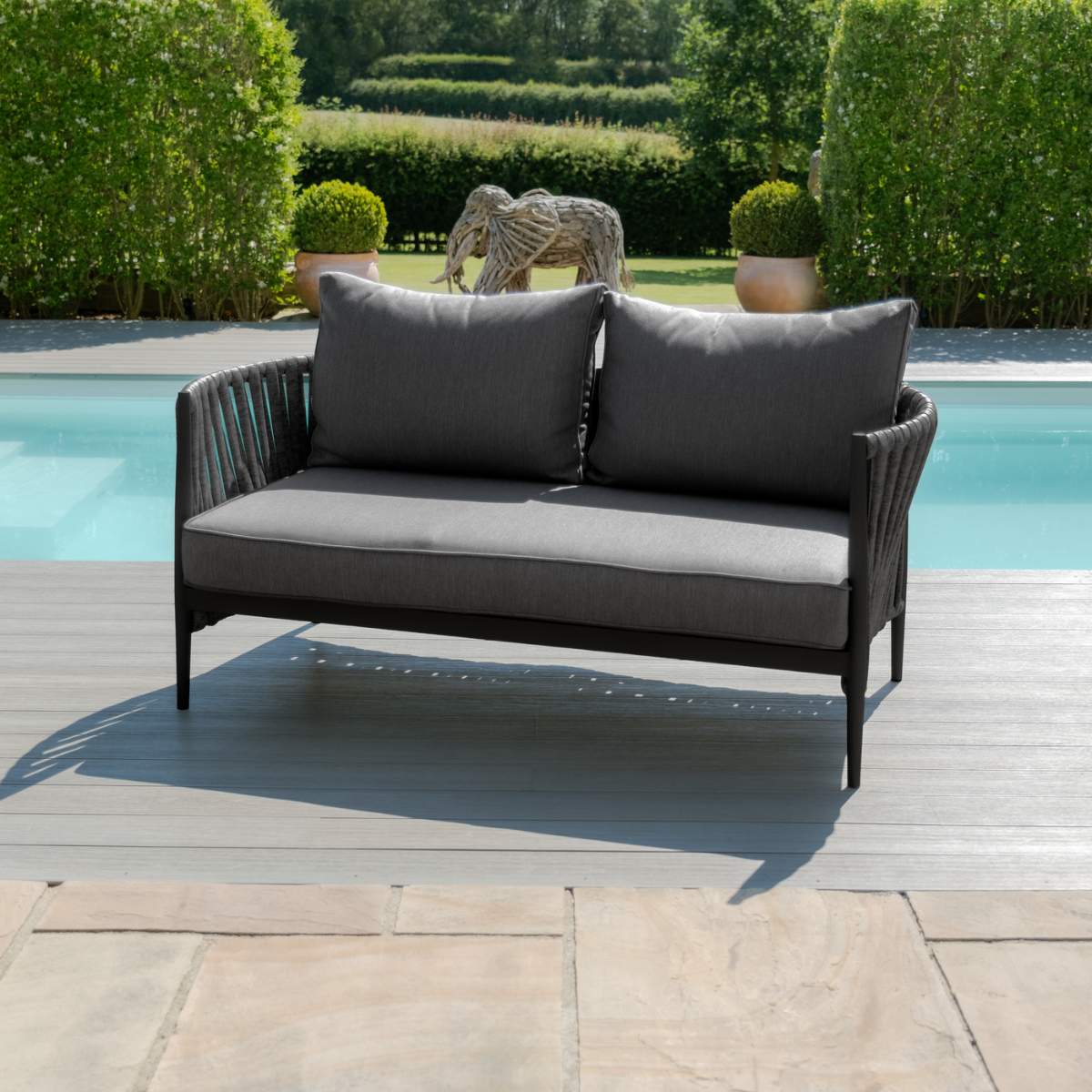Maze Milan Rope Weave 2 Seat Sofa Set