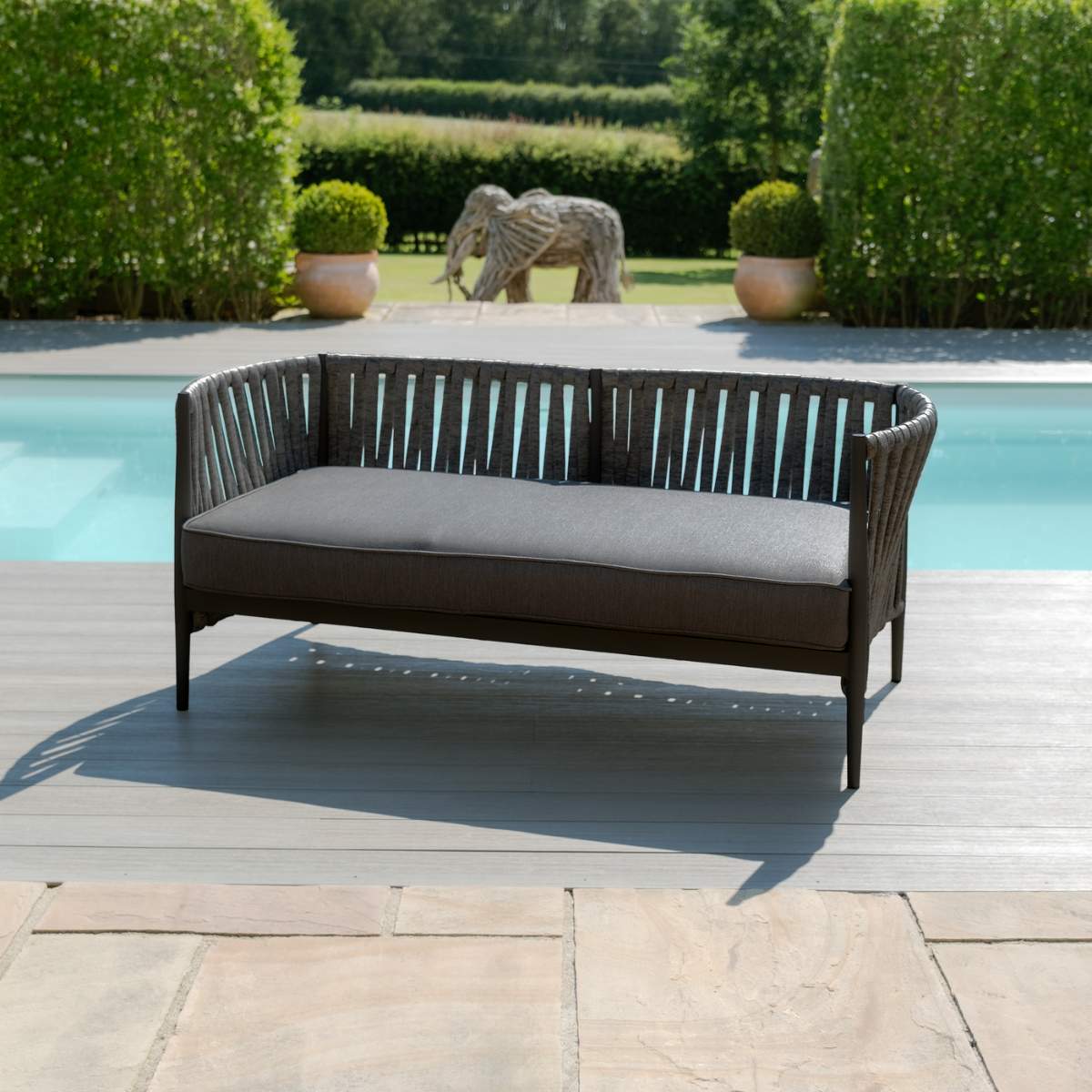 Maze Milan Rope Weave 2 Seat Sofa Set