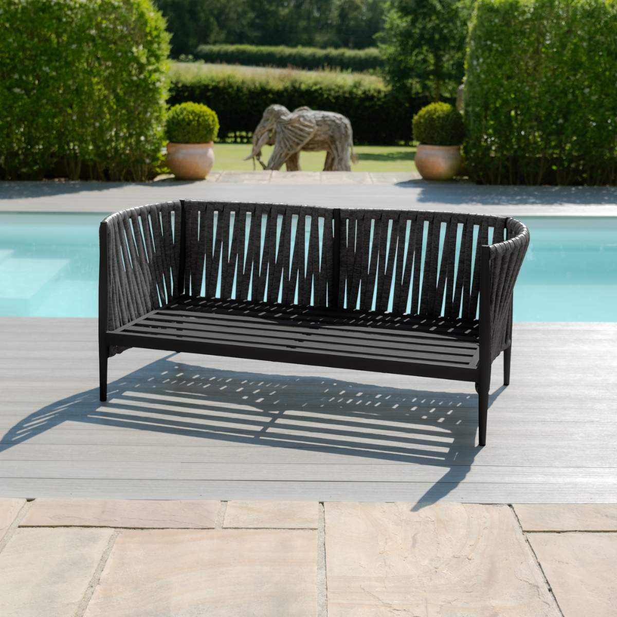 Maze Milan Rope Weave 2 Seat Sofa Set
