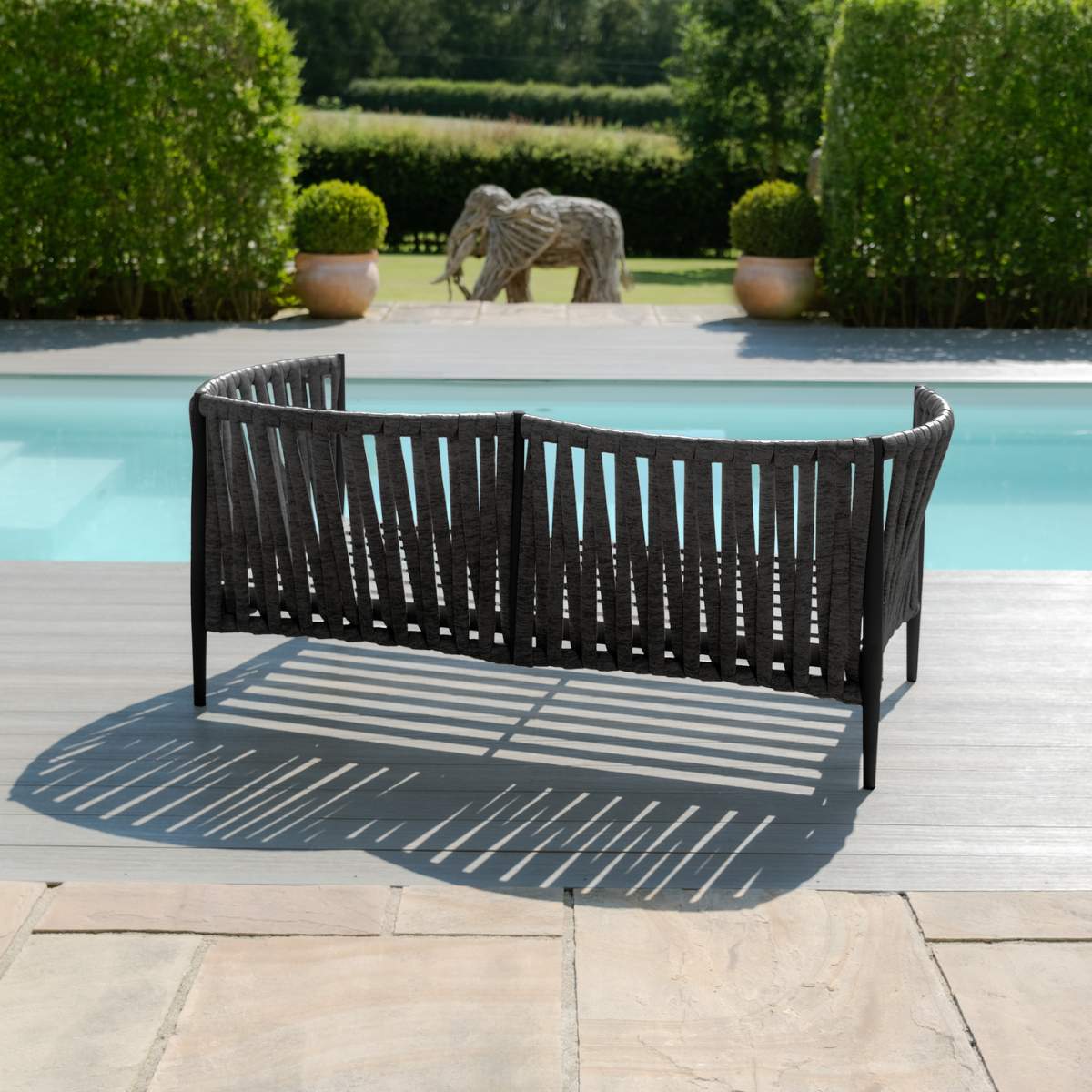 Maze Milan Rope Weave 2 Seat Sofa Set
