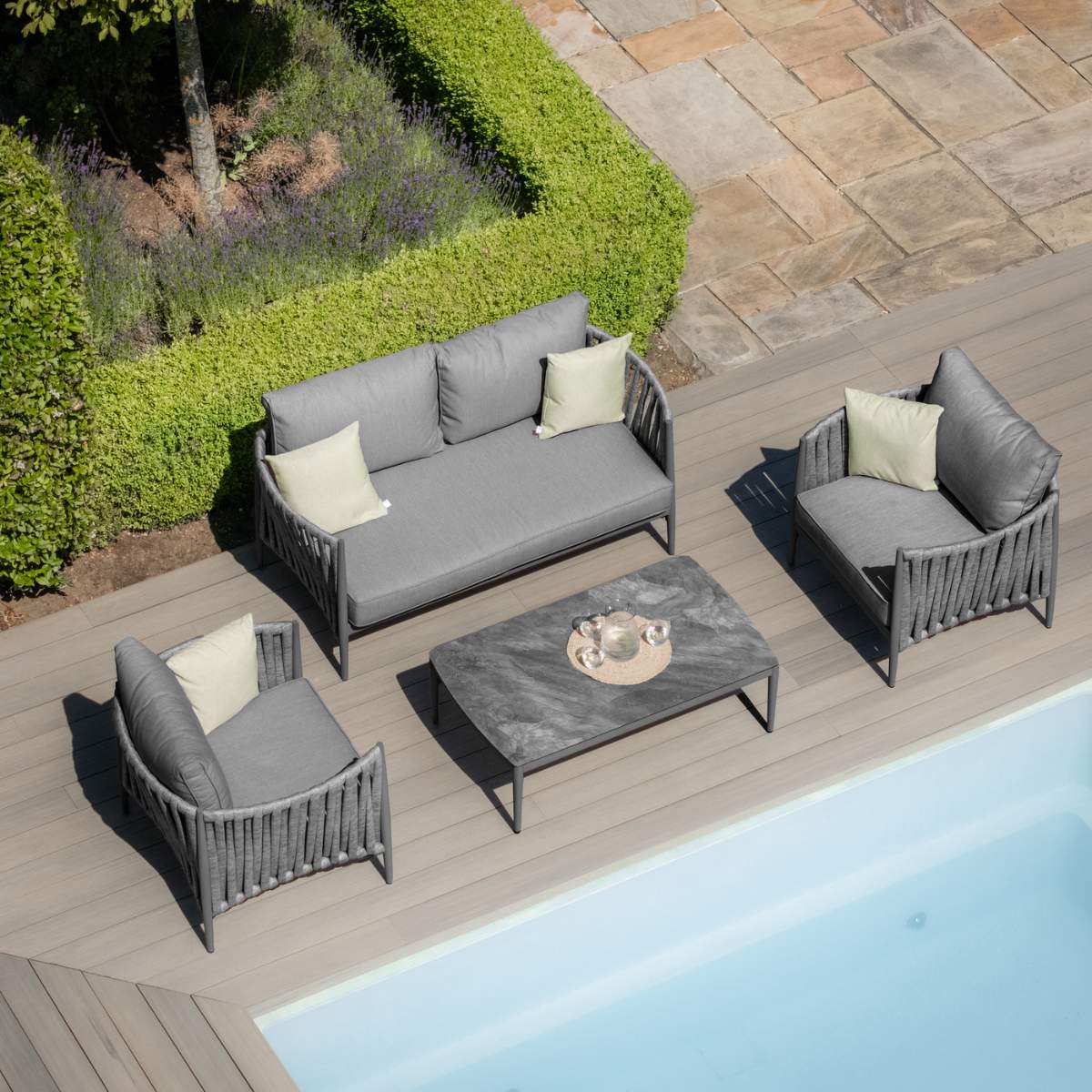Maze Milan Rope Weave 2 Seat Sofa Set