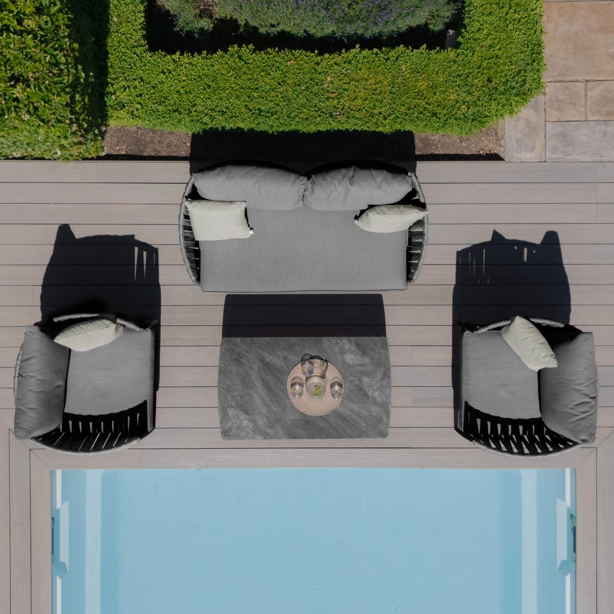 Maze Milan Rope Weave 2 Seat Sofa Set