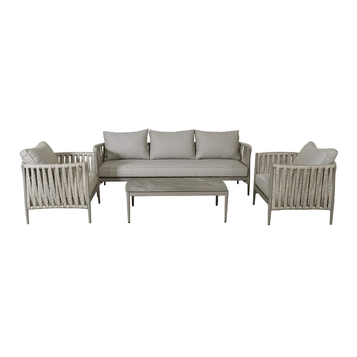 Maze Milan Rope Weave 3 Seat Sofa Set