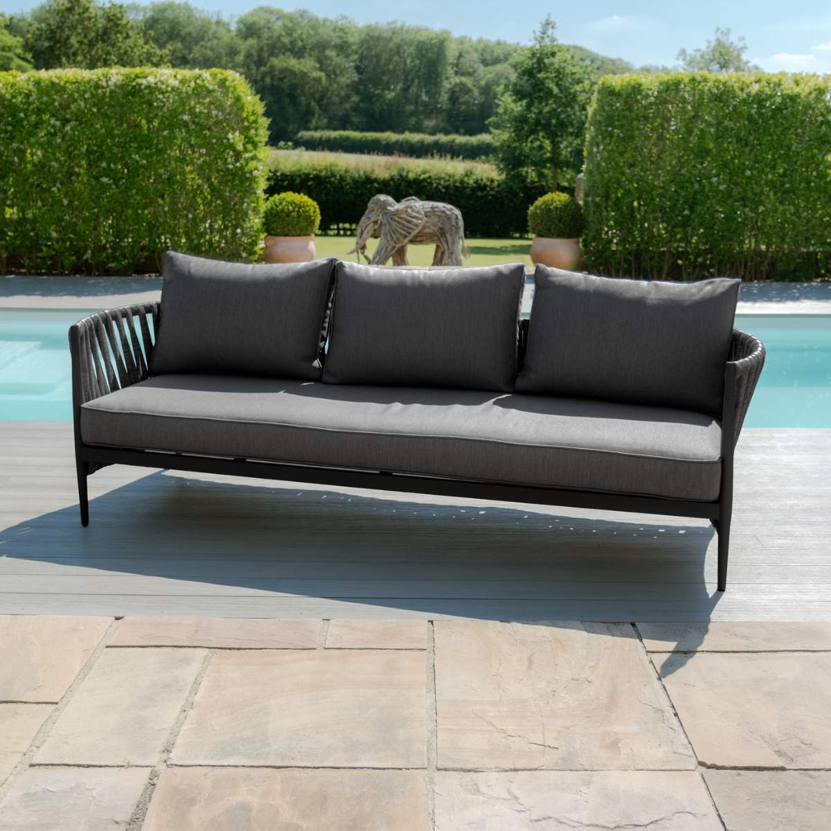 Maze Milan Rope Weave 3 Seat Sofa Set