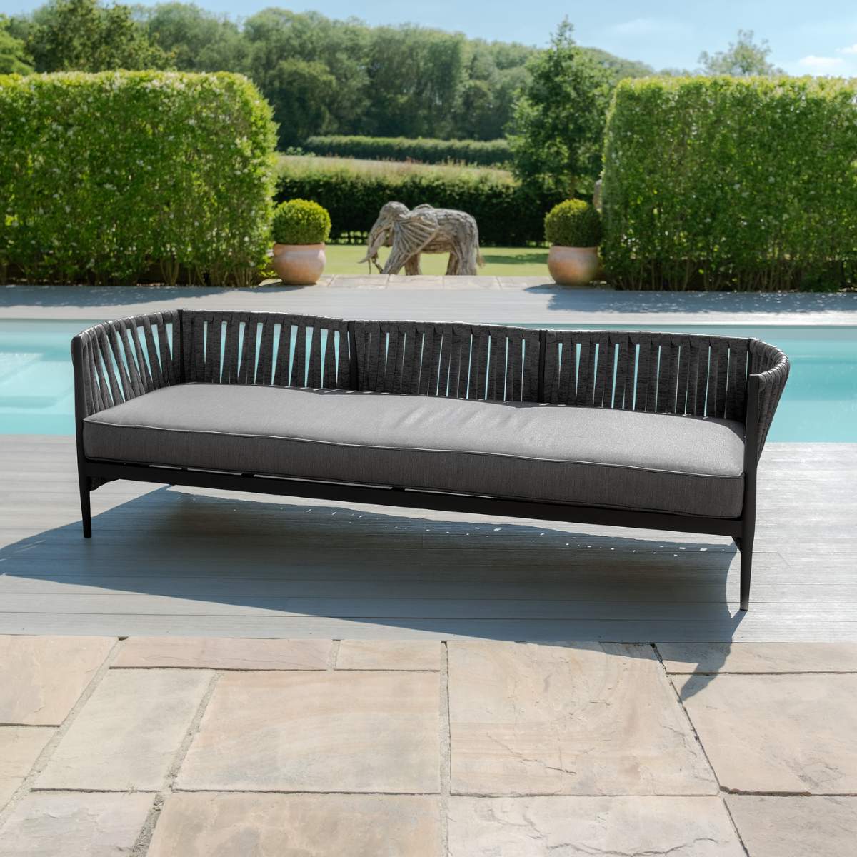 Maze Milan Rope Weave 3 Seat Sofa Set