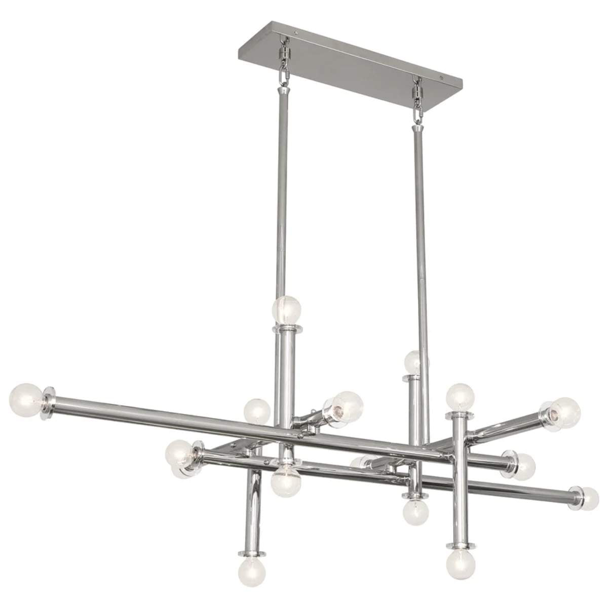 Jonathan Adler Milano Linear Chandelier Nickel