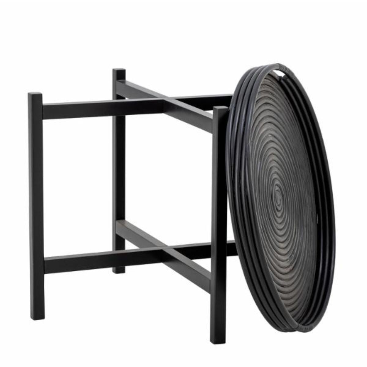 Bloomingville Milli Tray Table - Black Rattan