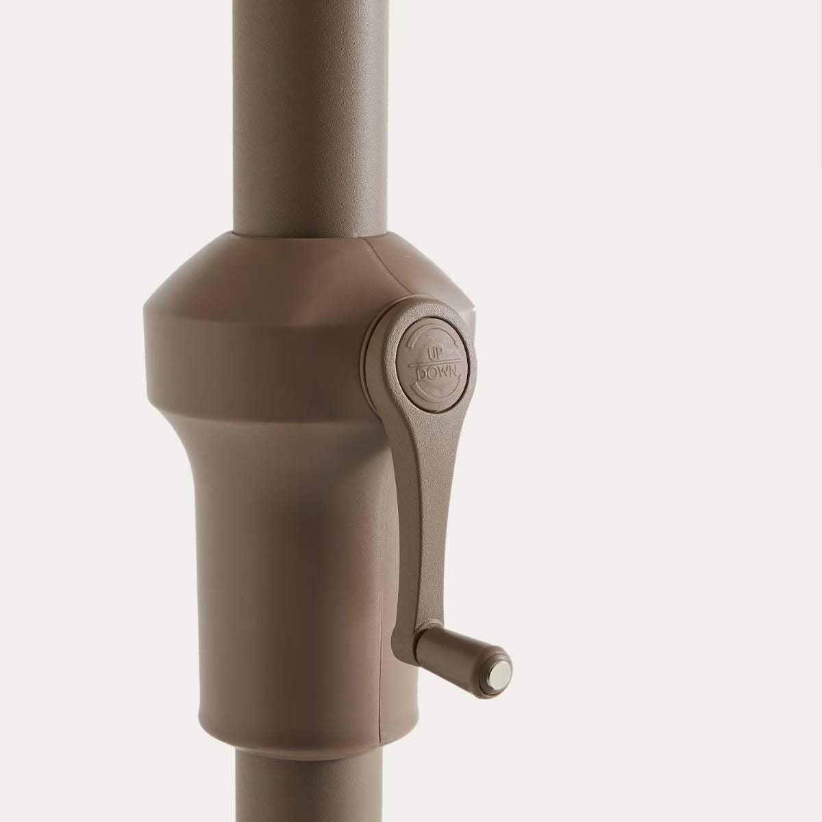 Kave Home Milna beige parasol with central pole and graphite steel structure Ø300cm