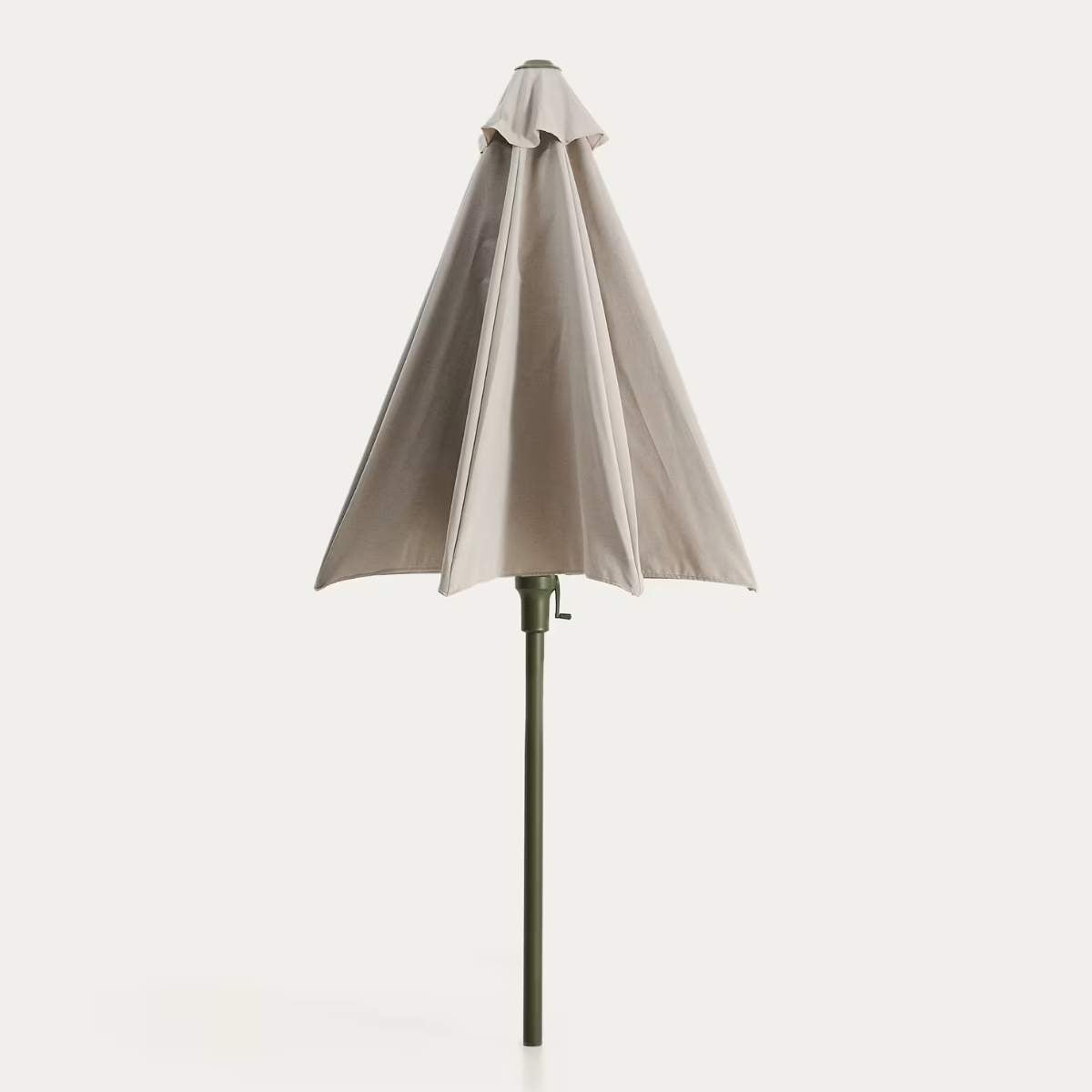 Kave Home Milna beige parasol with central pole and graphite steel structure Ø300cm