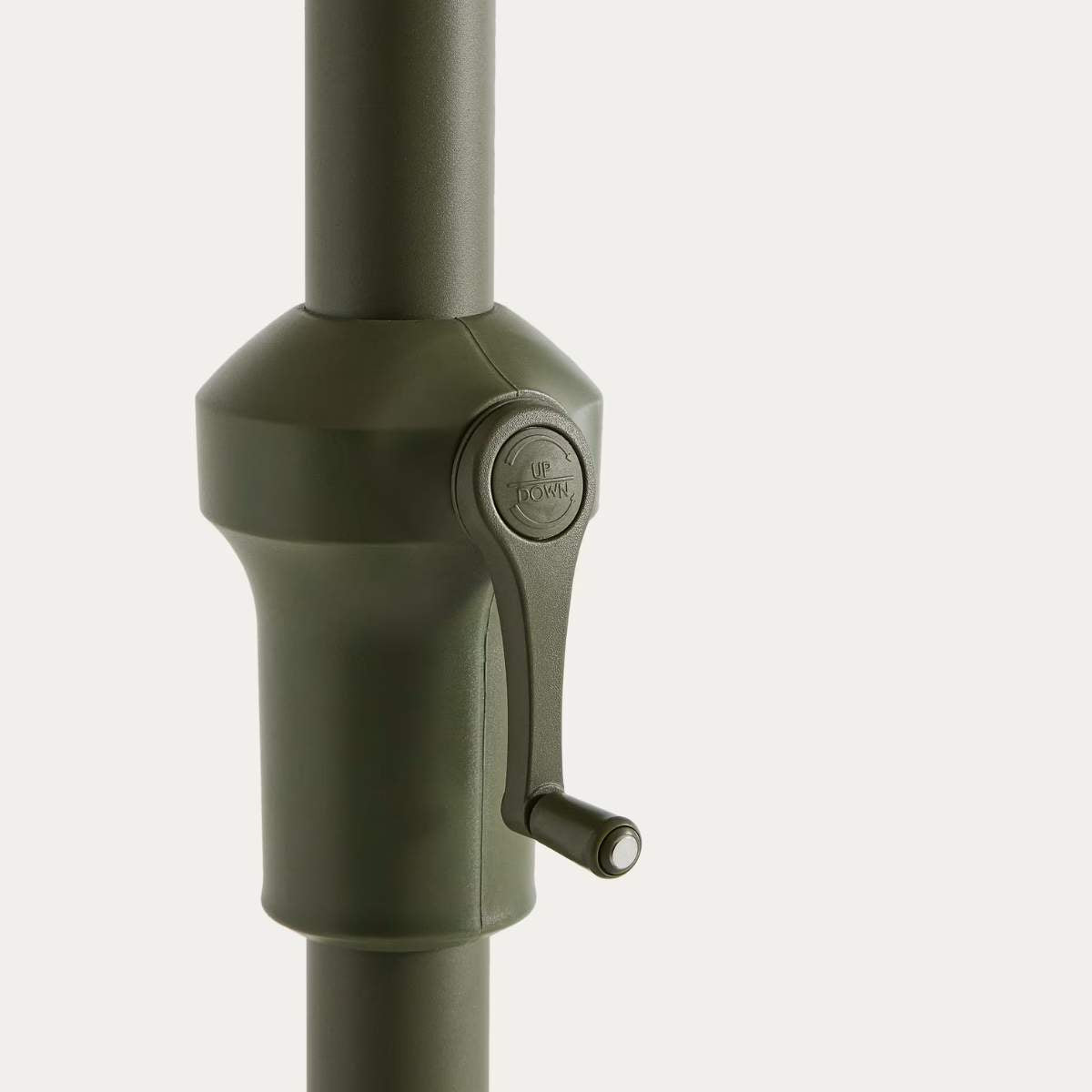 Kave Home Milna beige parasol with central pole and graphite steel structure Ø300cm