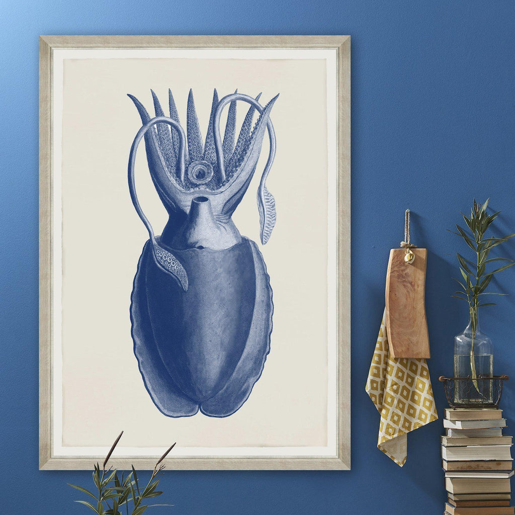 Mind The Gap Cuttlefish Blue by Seba Framed Art Print-Beaumonde