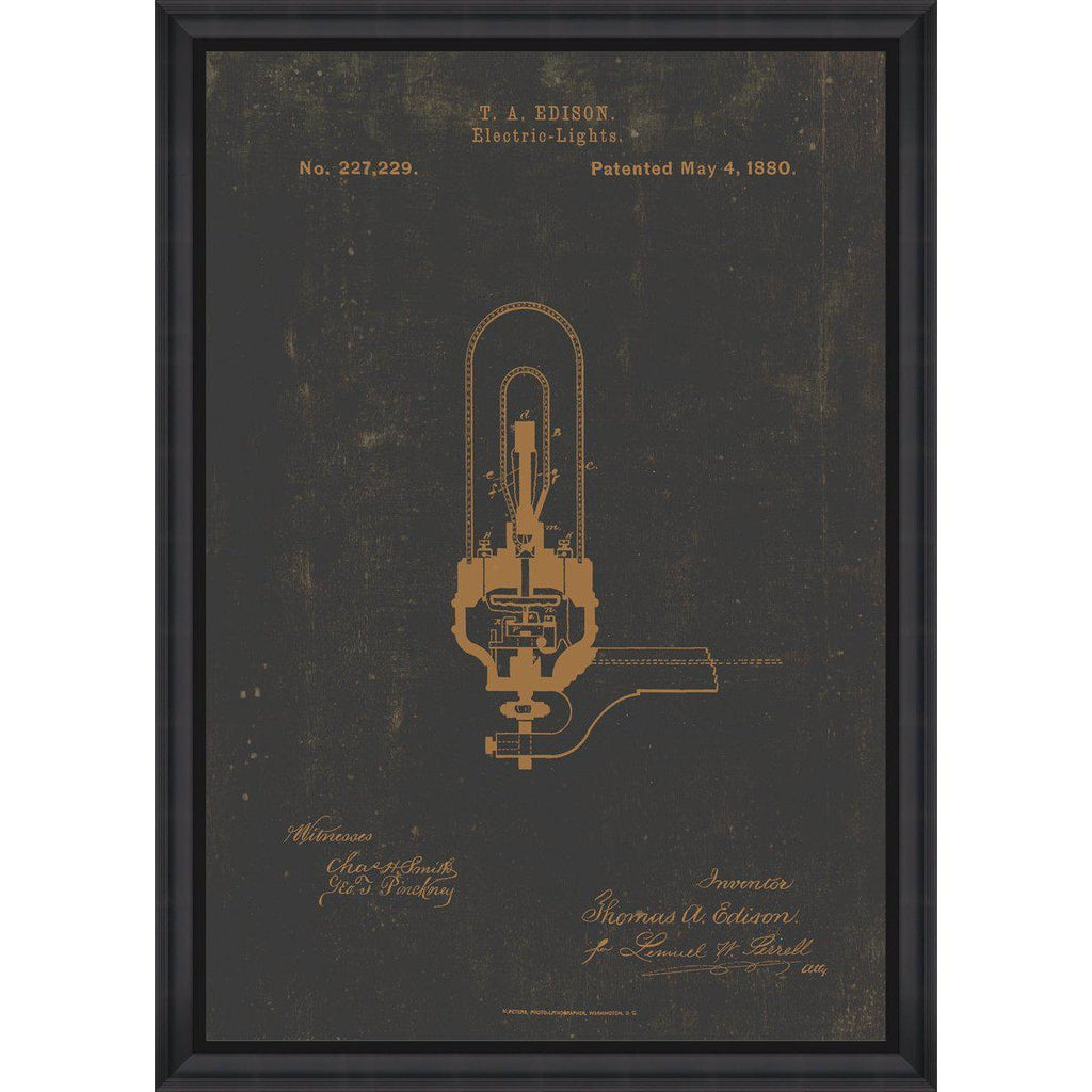 Mind The Gap Edison Electric Light Framed Art Print-Beaumonde
