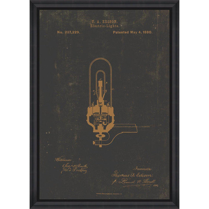 Edison Electric Light Framed Art Print-Beaumonde