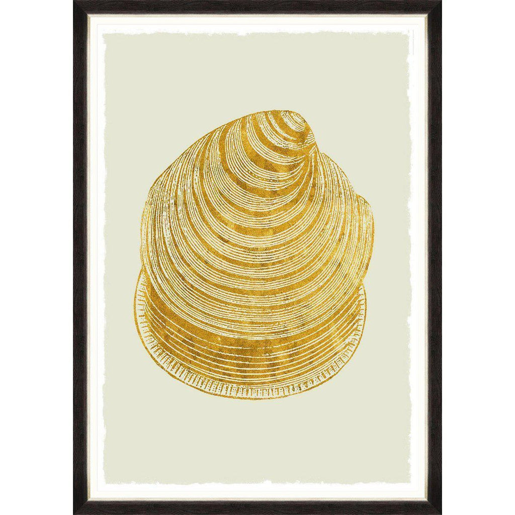 Mind The Gap Golden Seashell I Framed Art Print-Beaumonde