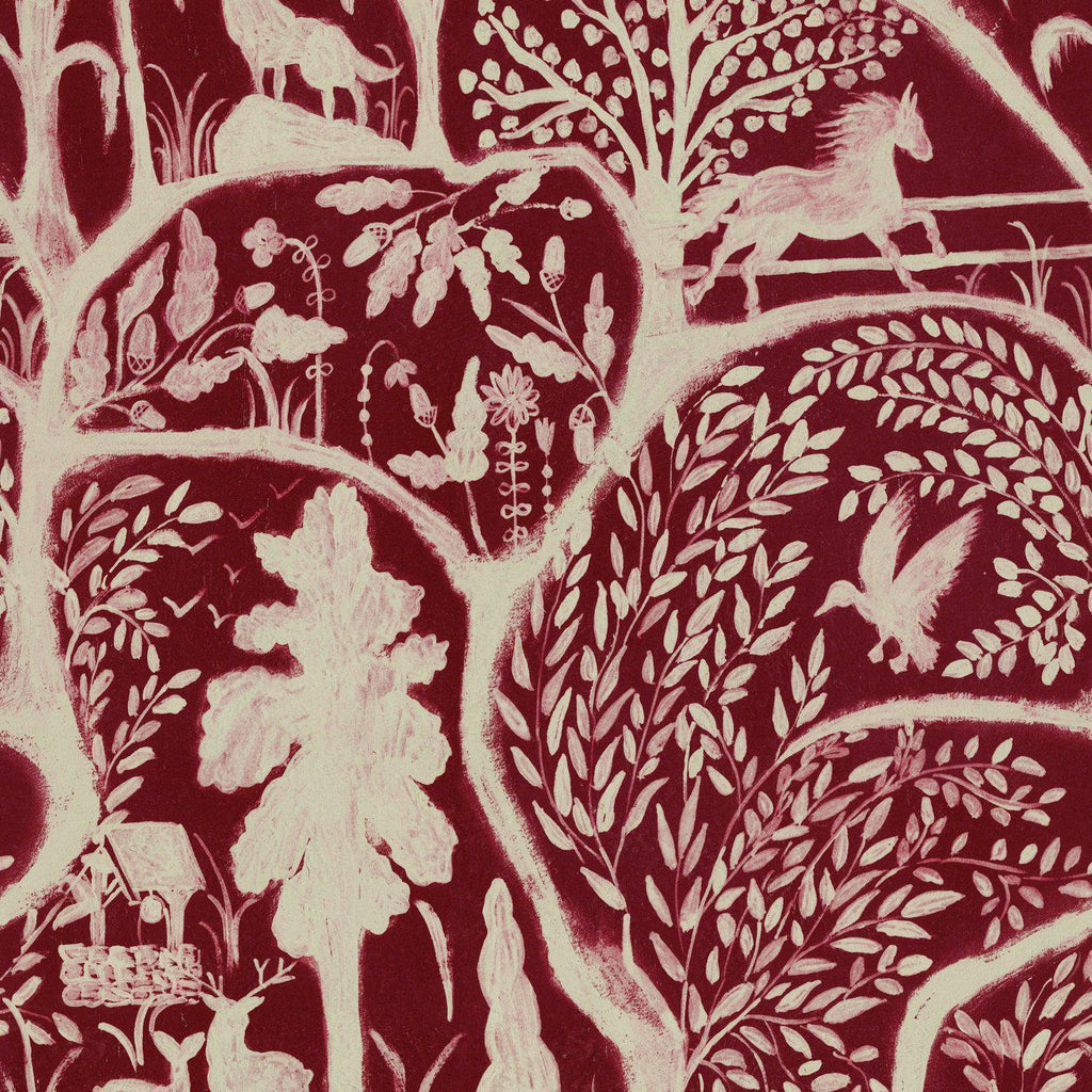 Mind The Gap The Enchanted Woodland Wallpaper Red-Beaumonde