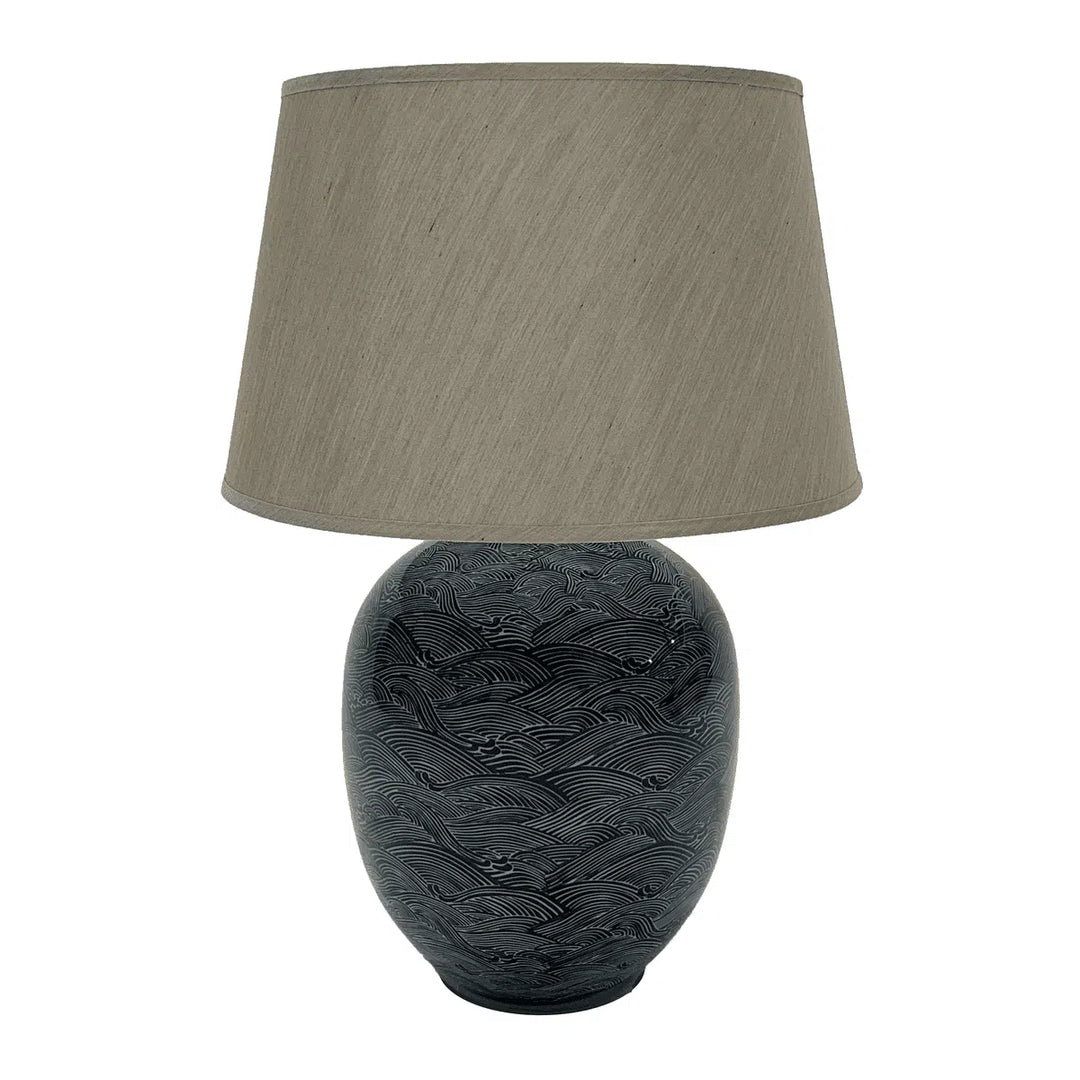 Mindy Brownes Blue Waves Table Lamp-Beaumonde