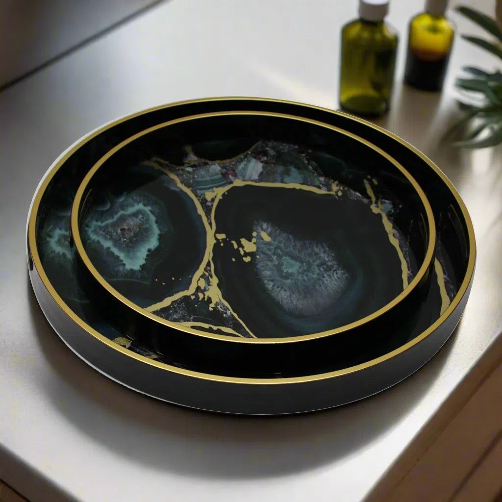 Mindy Brownes Midnight Glory Serving Tray Set-Beaumonde