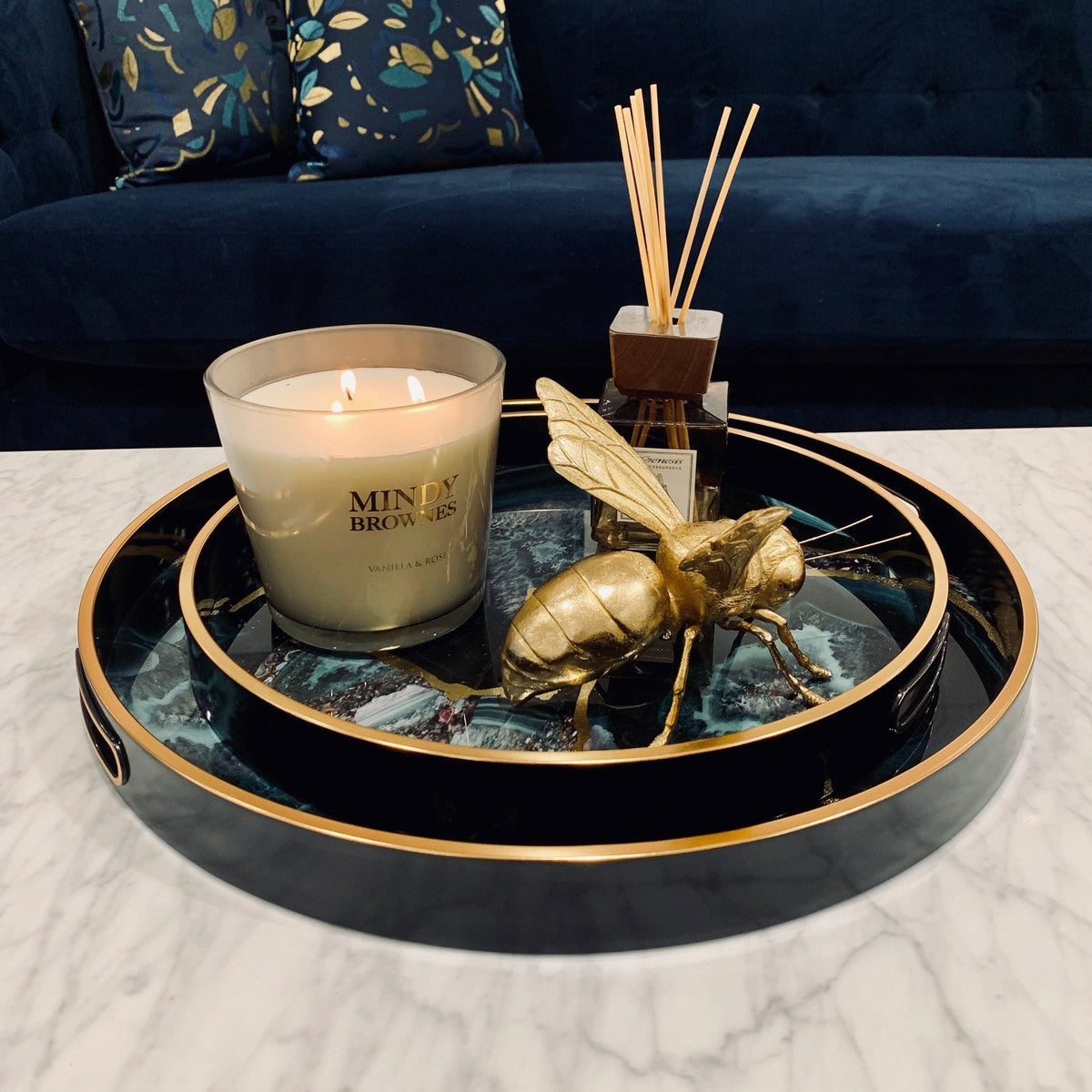 Mindy Brownes Midnight Glory Serving Tray Set-Beaumonde