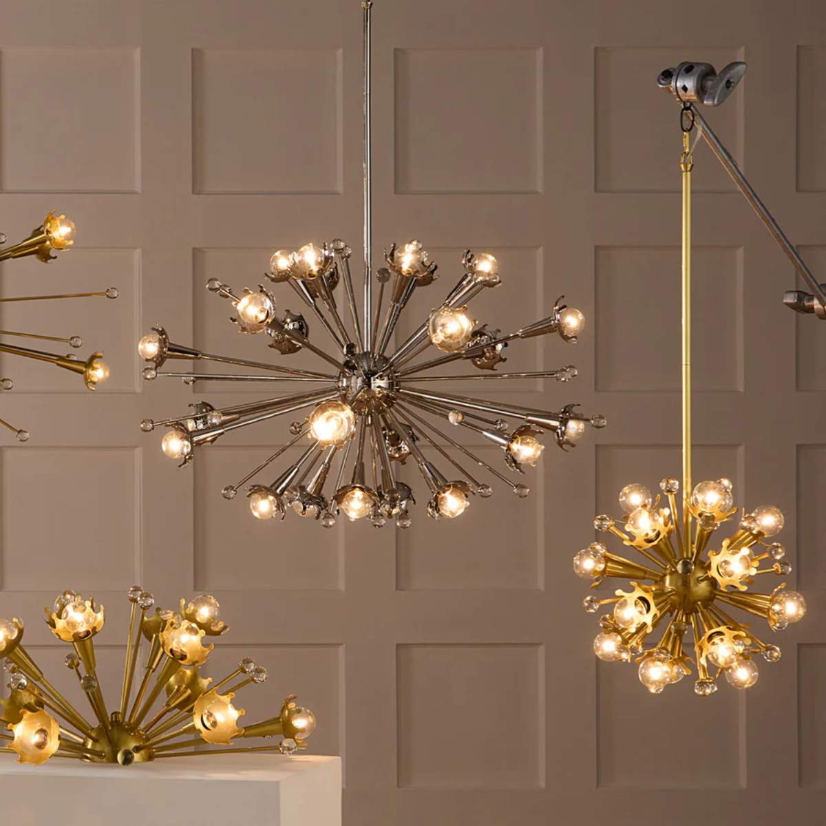 Jonathan Adler Mini Sputnik Chandelier Nickel